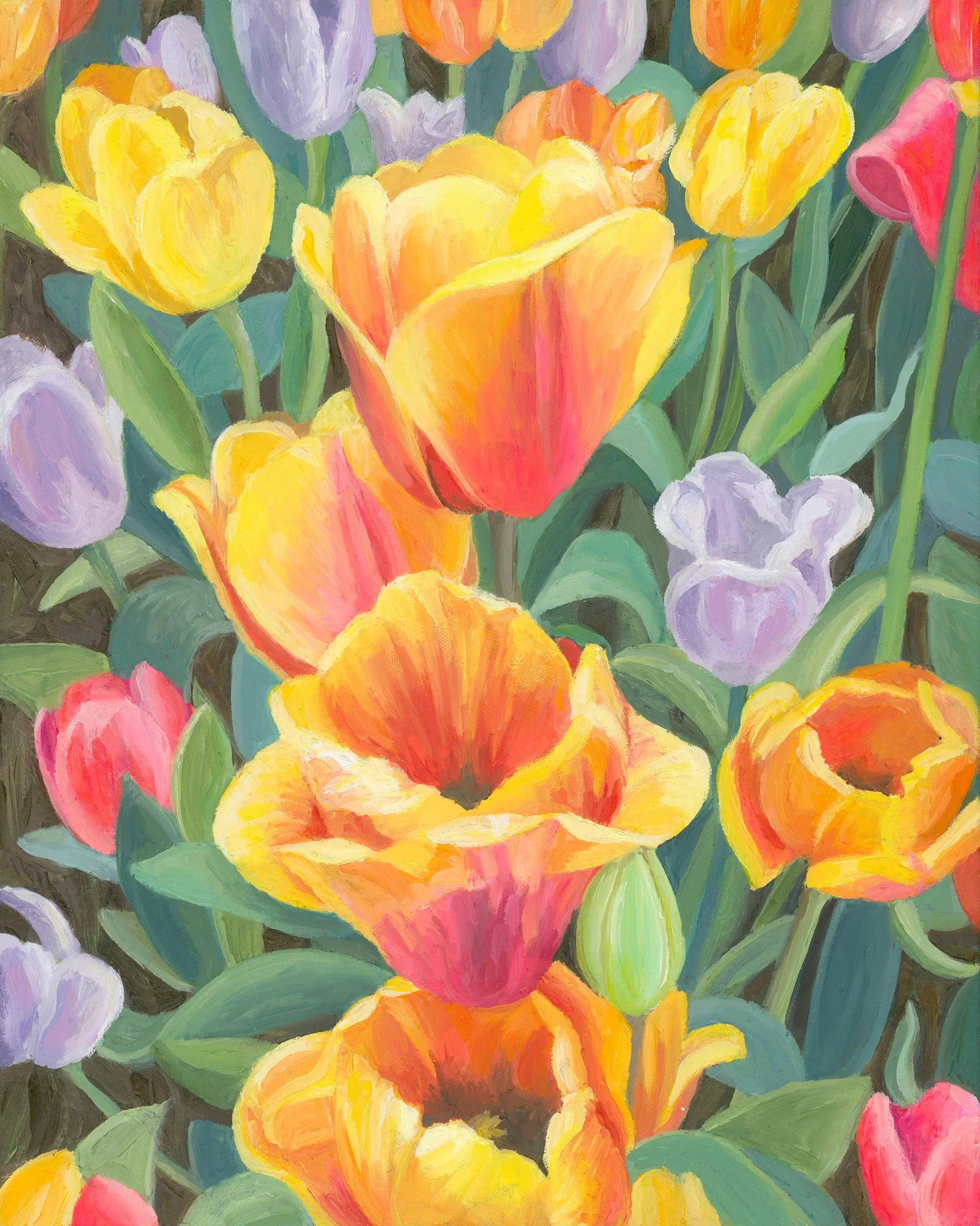 Vivid Blooms, 16x20 oil, $900