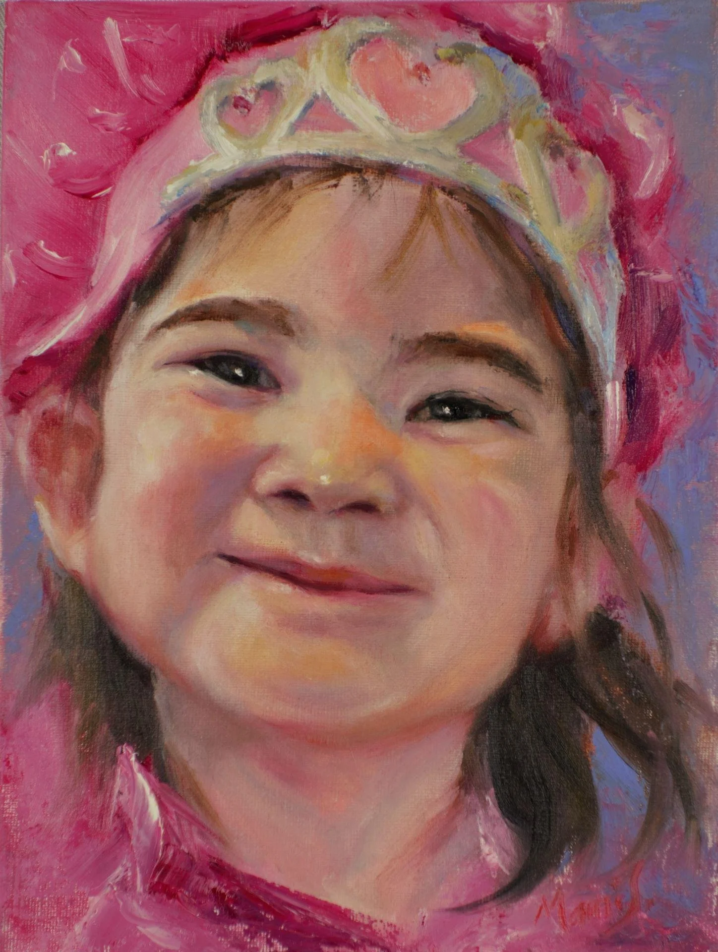 Little Sheff, 8 x 6 oil, $375 by Mami Shimomura