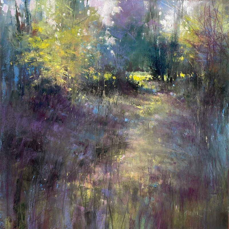 Falling In Love Again, 16 x 16 pastel, $1500