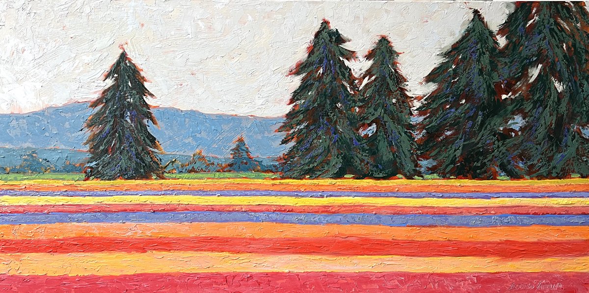 Ribbons of Color, 24 x 48 oil, $6500