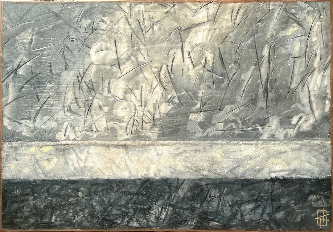 Random Abandon, 14x20 photo encaustic, $345