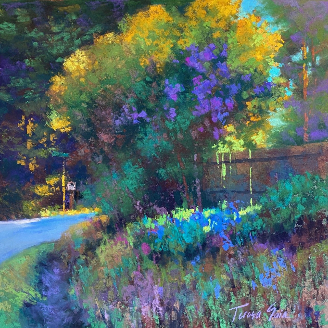 Afternoon Warmth, 18x18 pastel, $1700