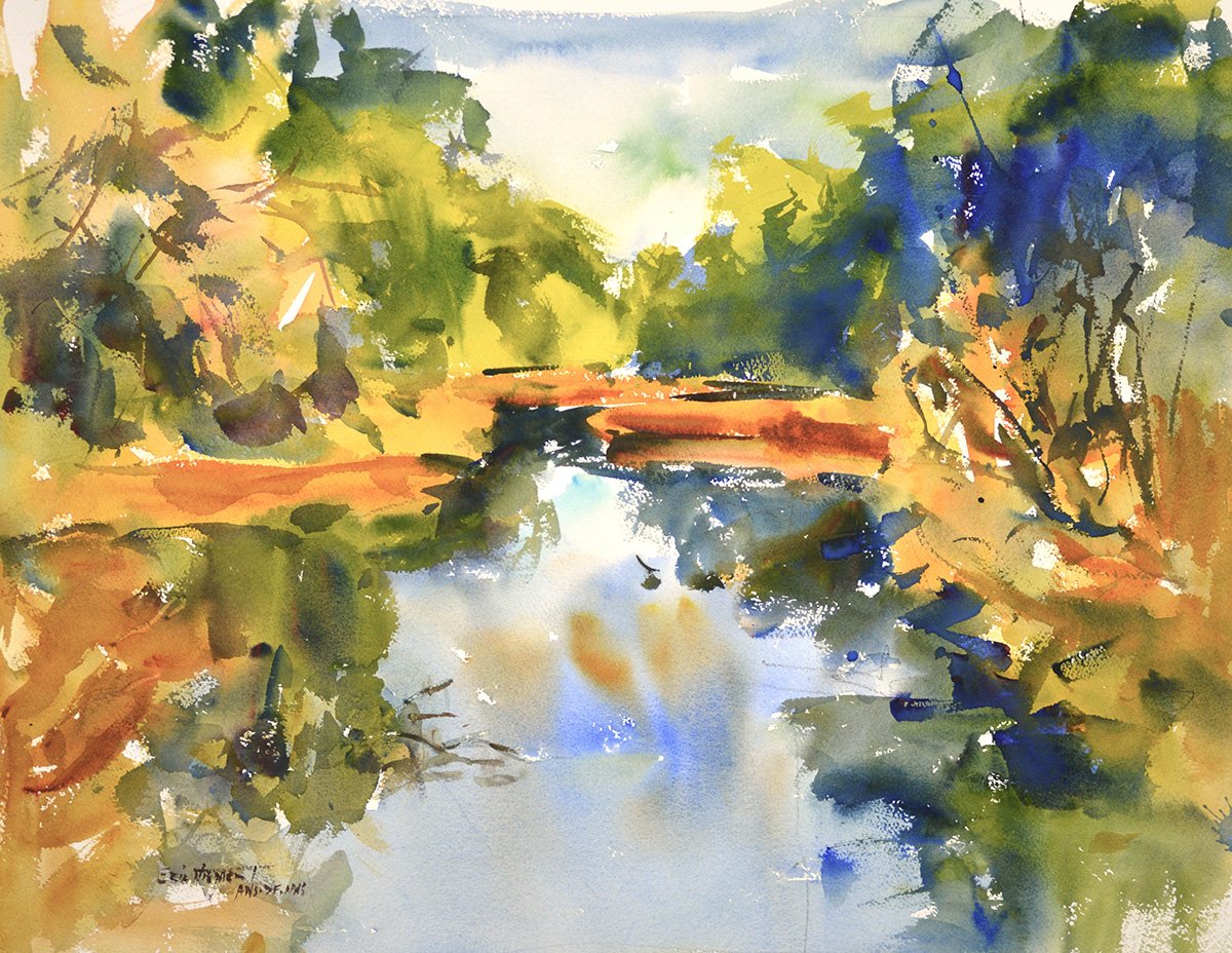 Winter Marsh, 30x24 watercolor, $2250