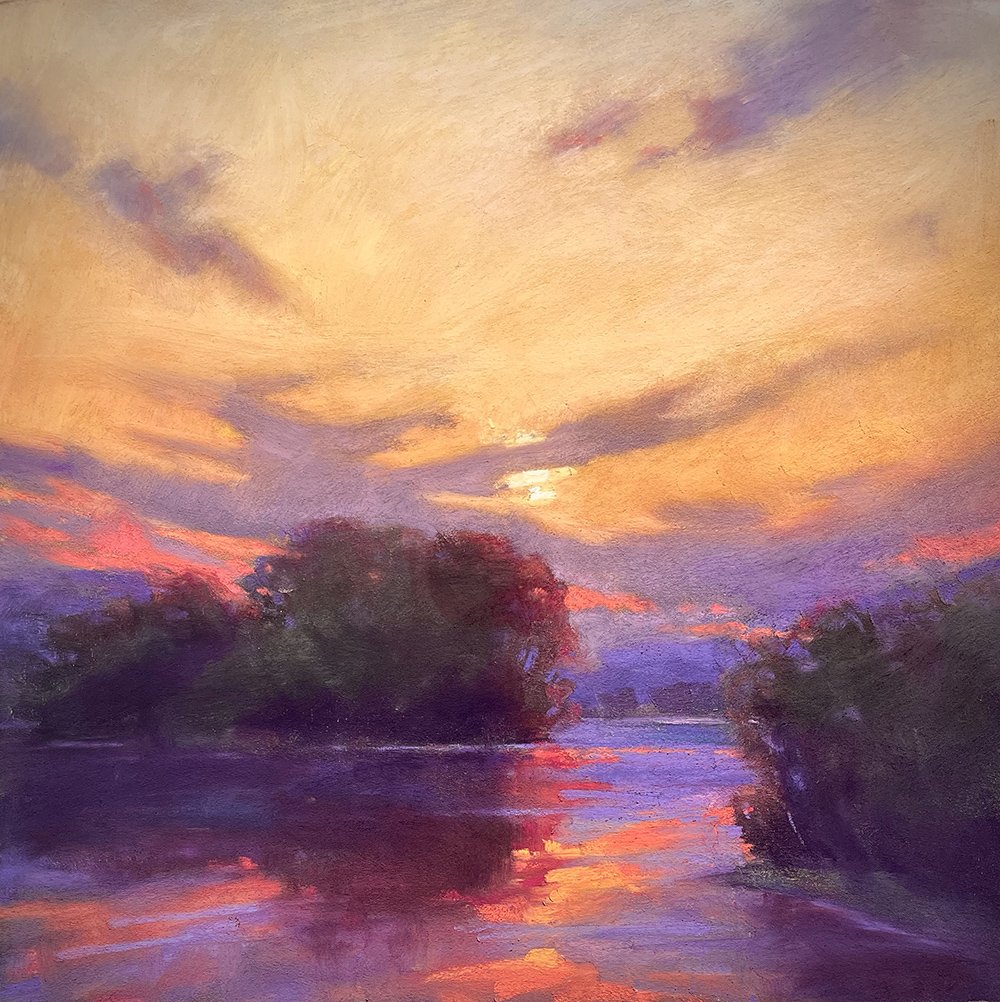 Evening's Edge, 14x14 pastel, $885 SOLD