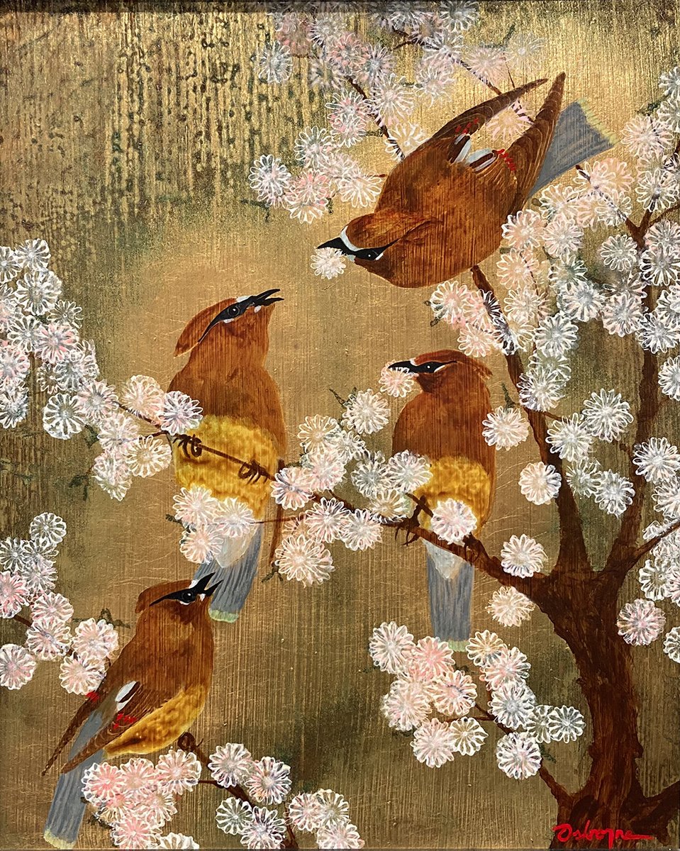 Springtime Fete, 27x23 gold leaf and acrylic, $4900