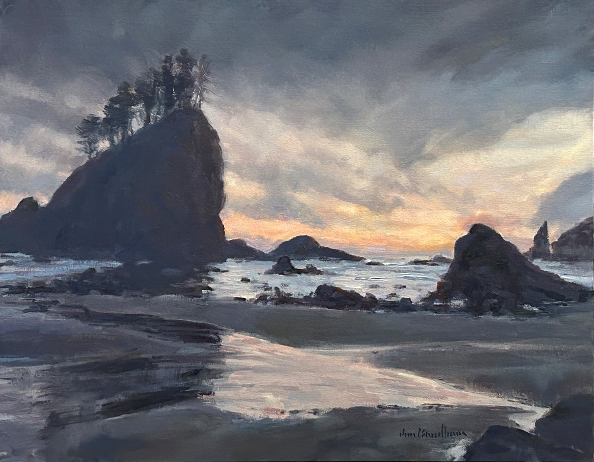 Olympic Coast, 14x18 oil, $880