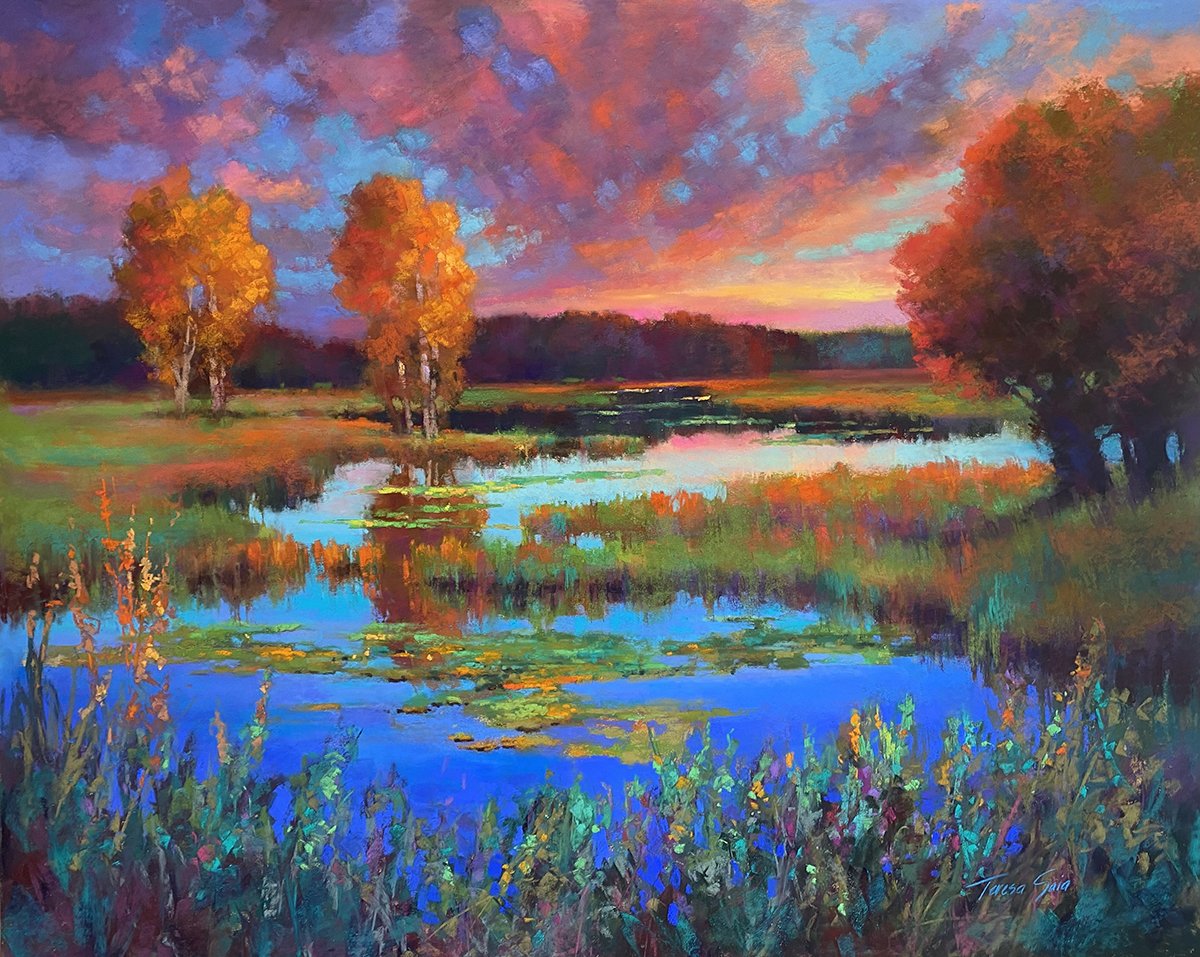 Evening Light on the Wetlands 32x40 $5200 SOLD