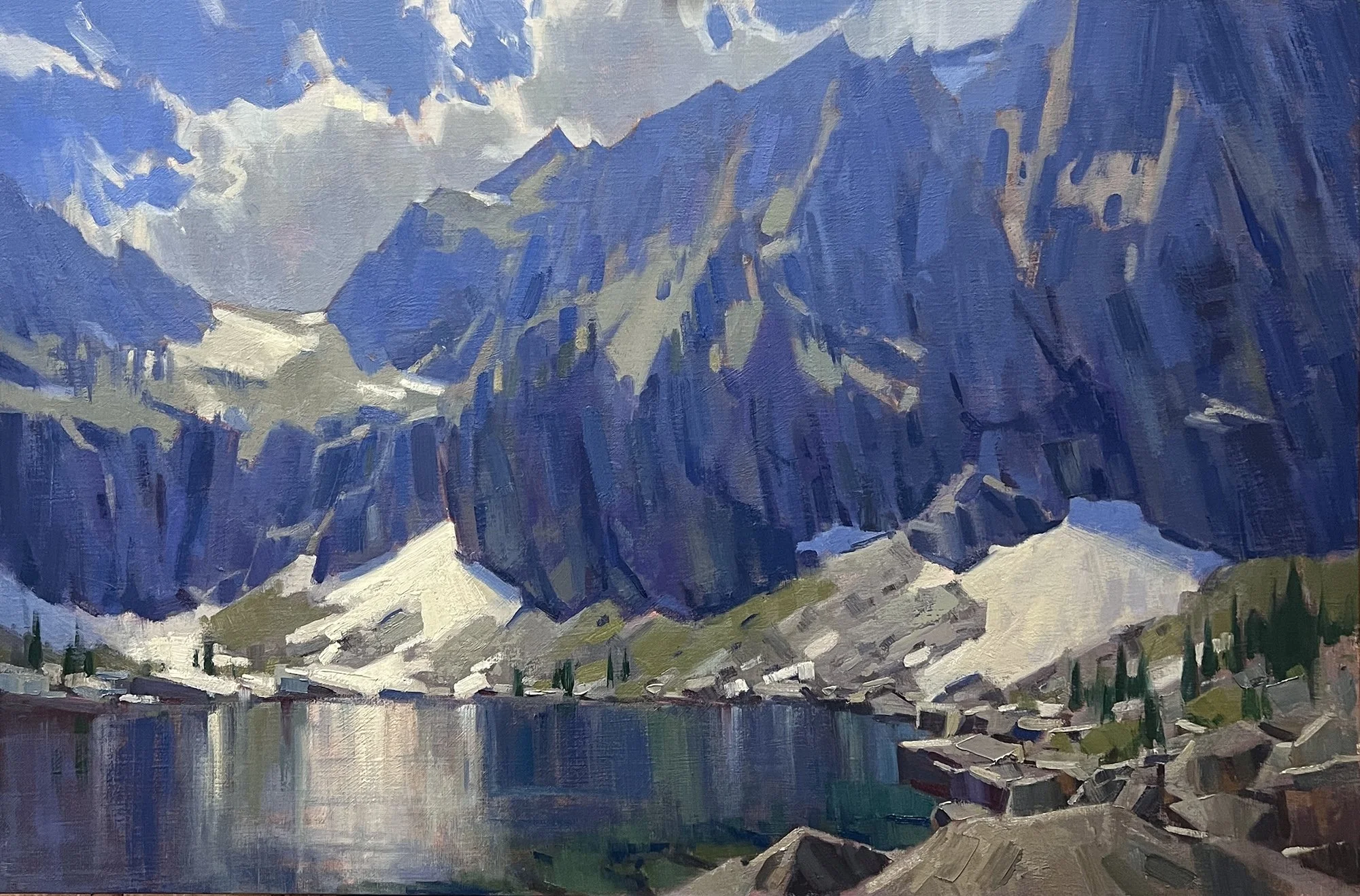 Alpine Ascent, 24x36 oil, $2800