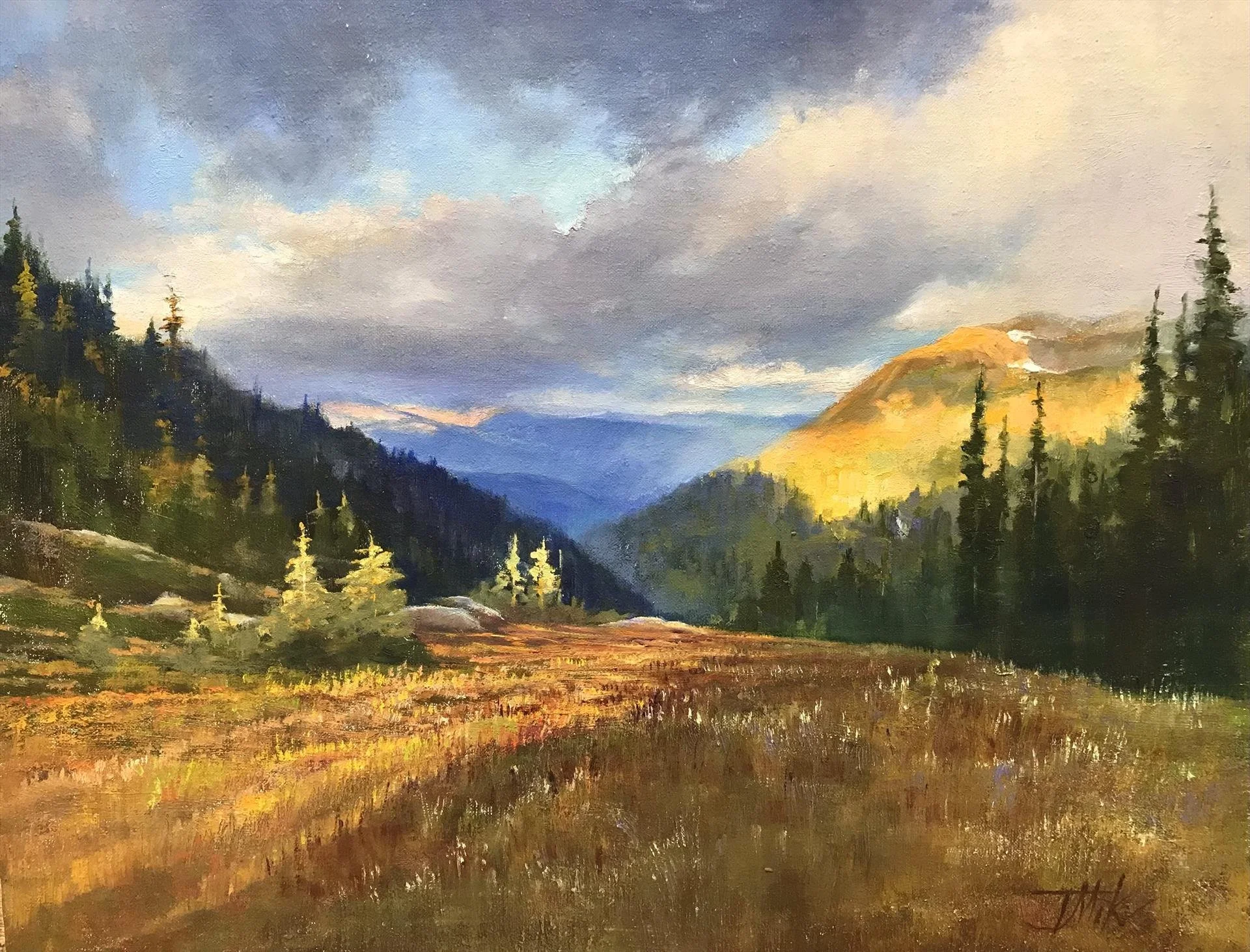 Morning in the Mountains, 11 x 14 oil on linen panel, $985 by Tatsiana Mikhailava