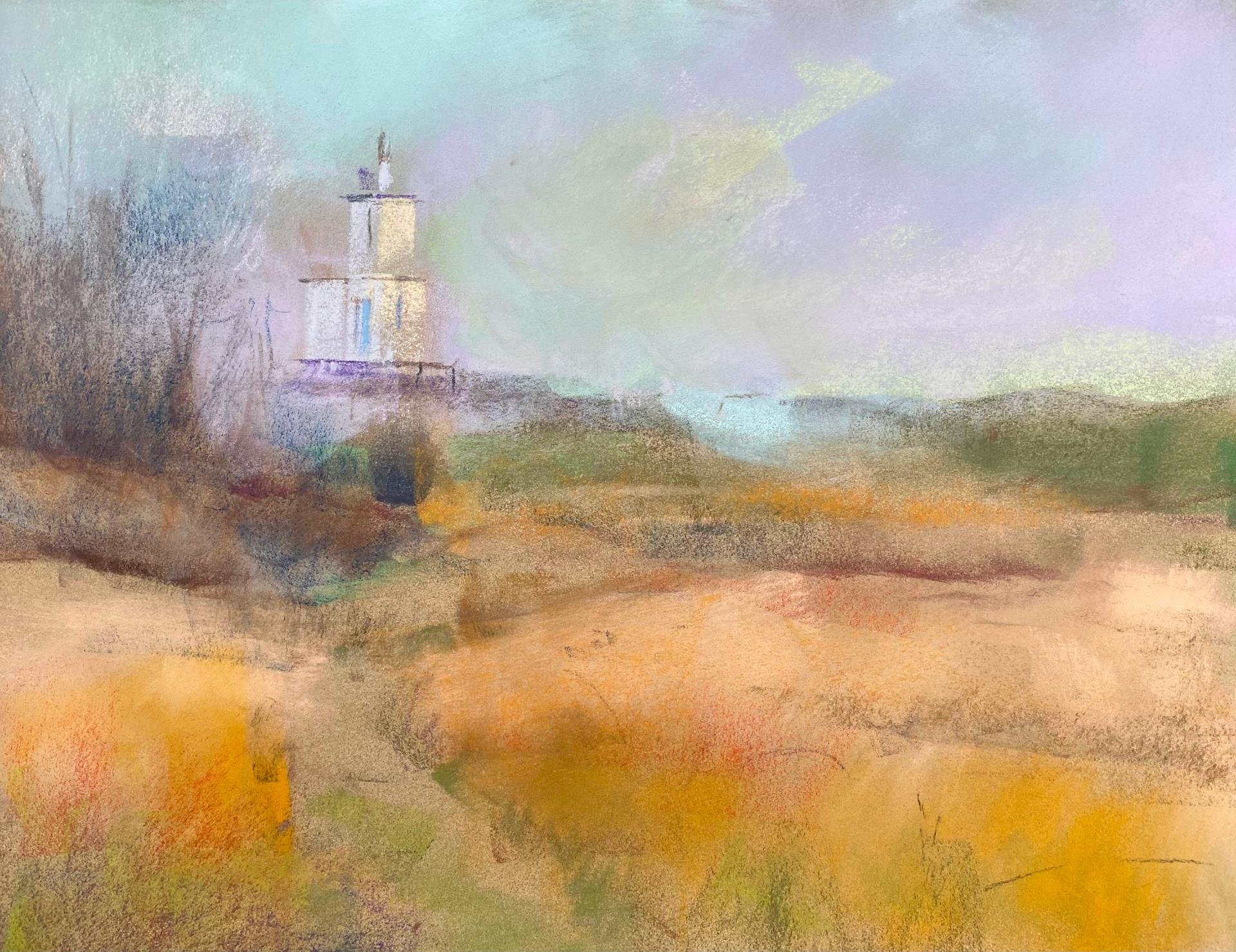 Steven Hill; Solstice Dawn at Cattle Point Lighthouse, 11x14 soft pastel, $1400