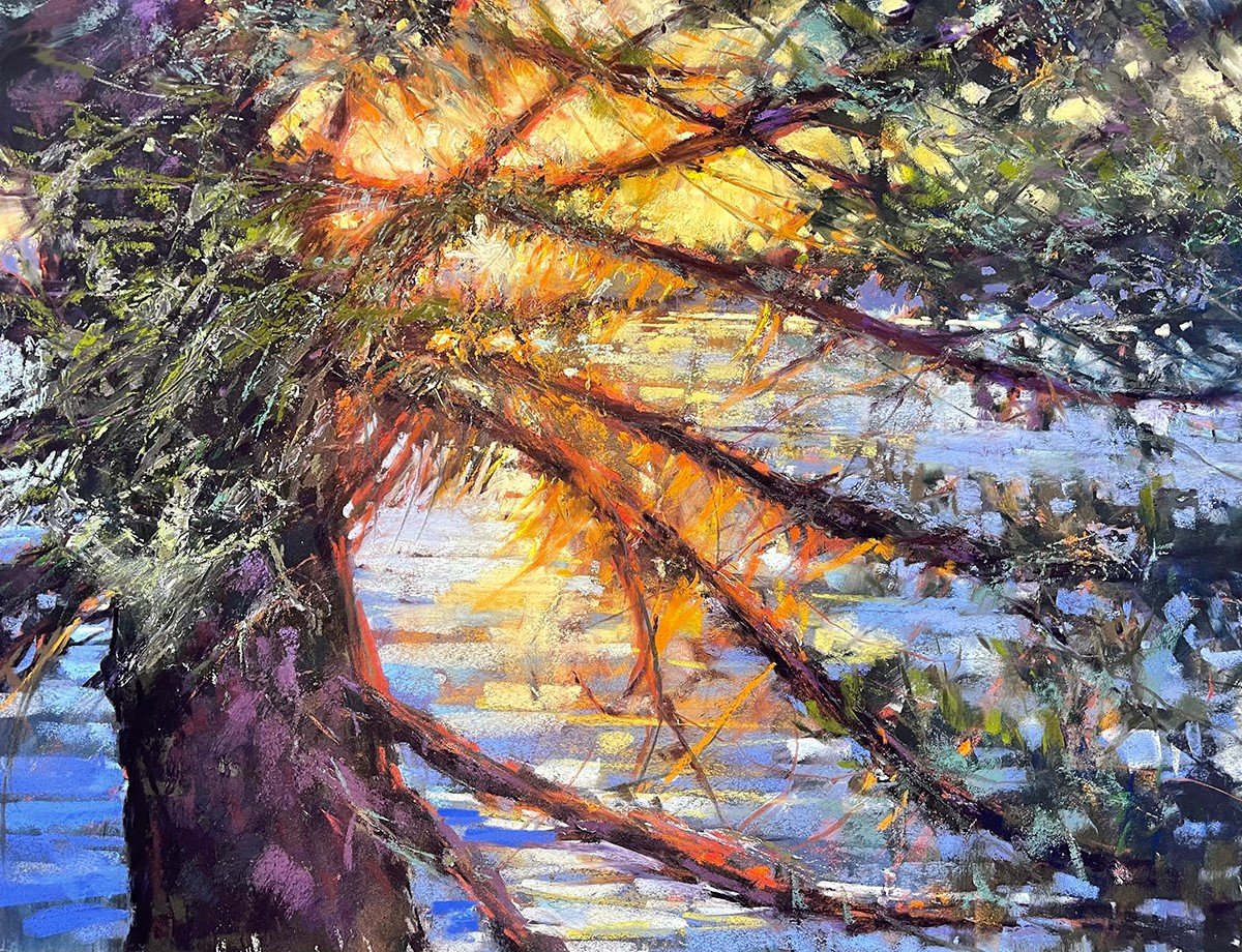 Peaking Through, 16x20 pastel, $1450