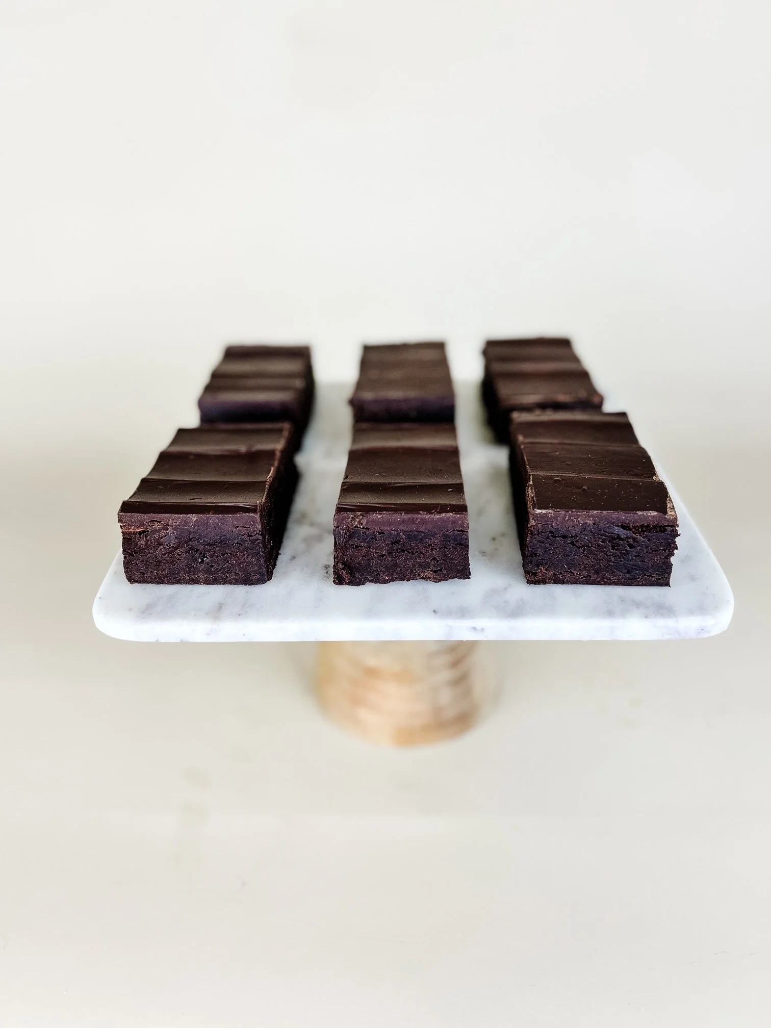 brownies on pedestal