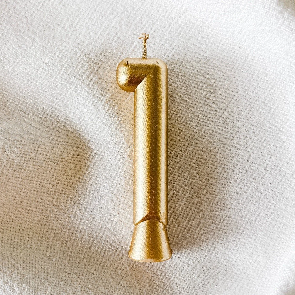 Gold Number Candle
