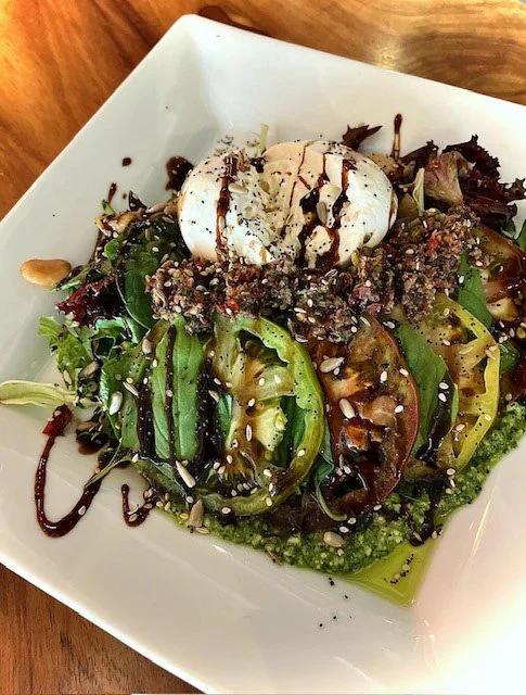 heirloom tomato and burrata salad