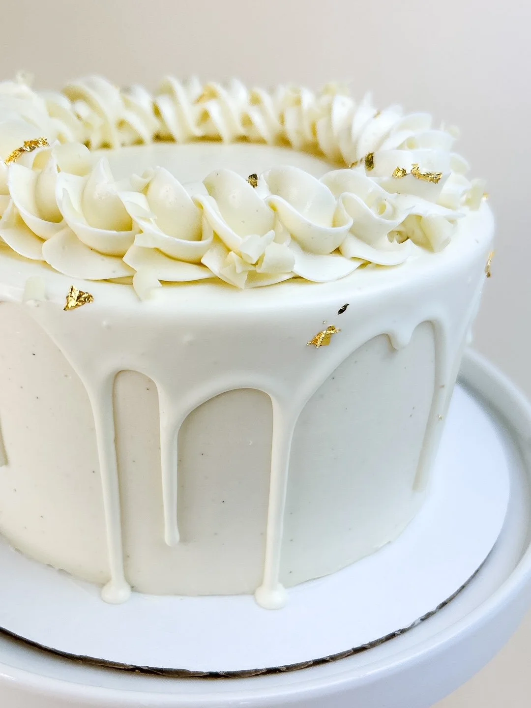 Elevated Vanilla Bean Cake Close Up