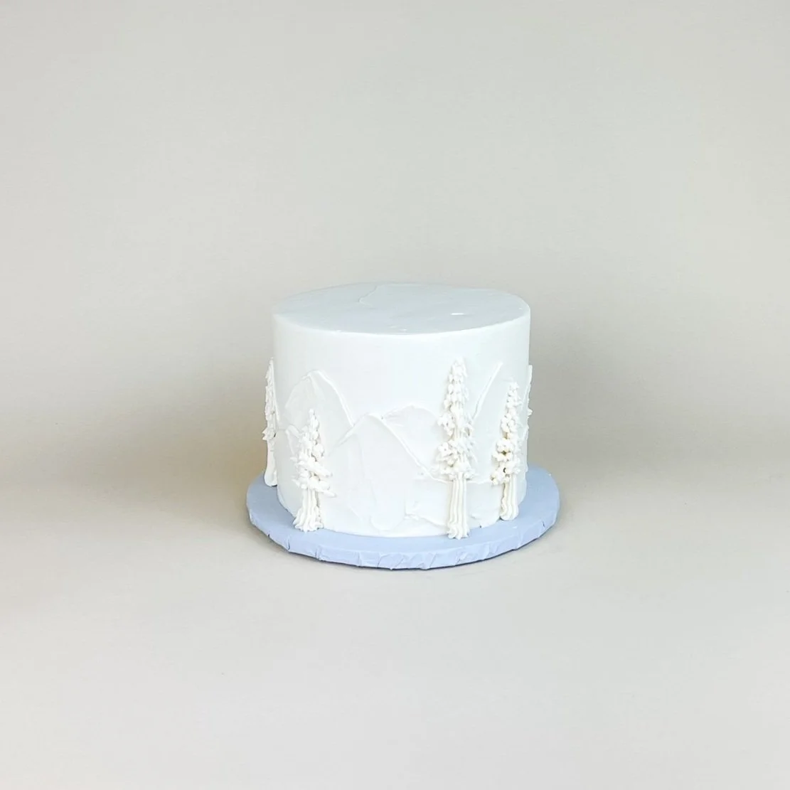 painted redwood trees cake