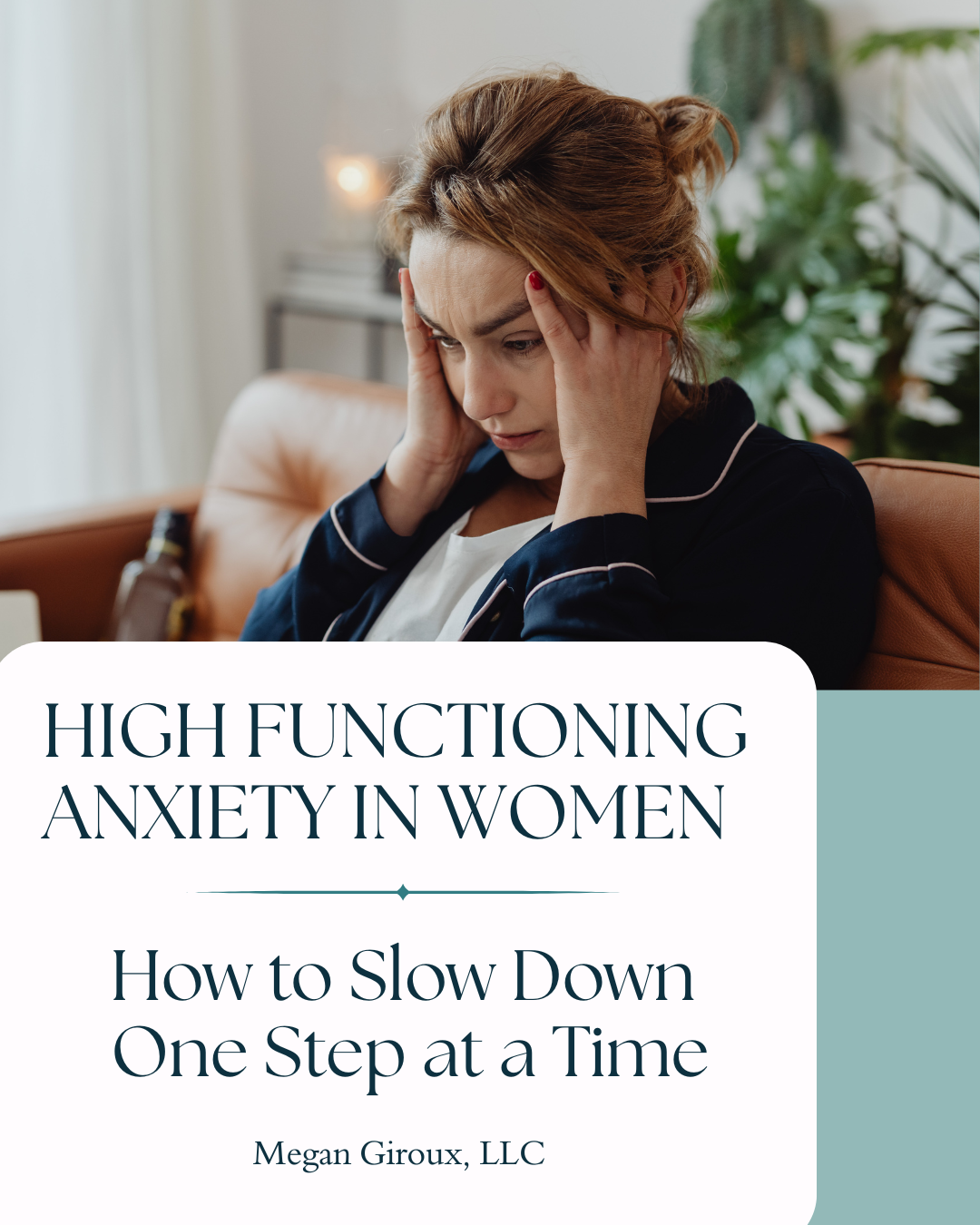 Woman who wants to learn how to relax instead of feeling controlled by her anxiety