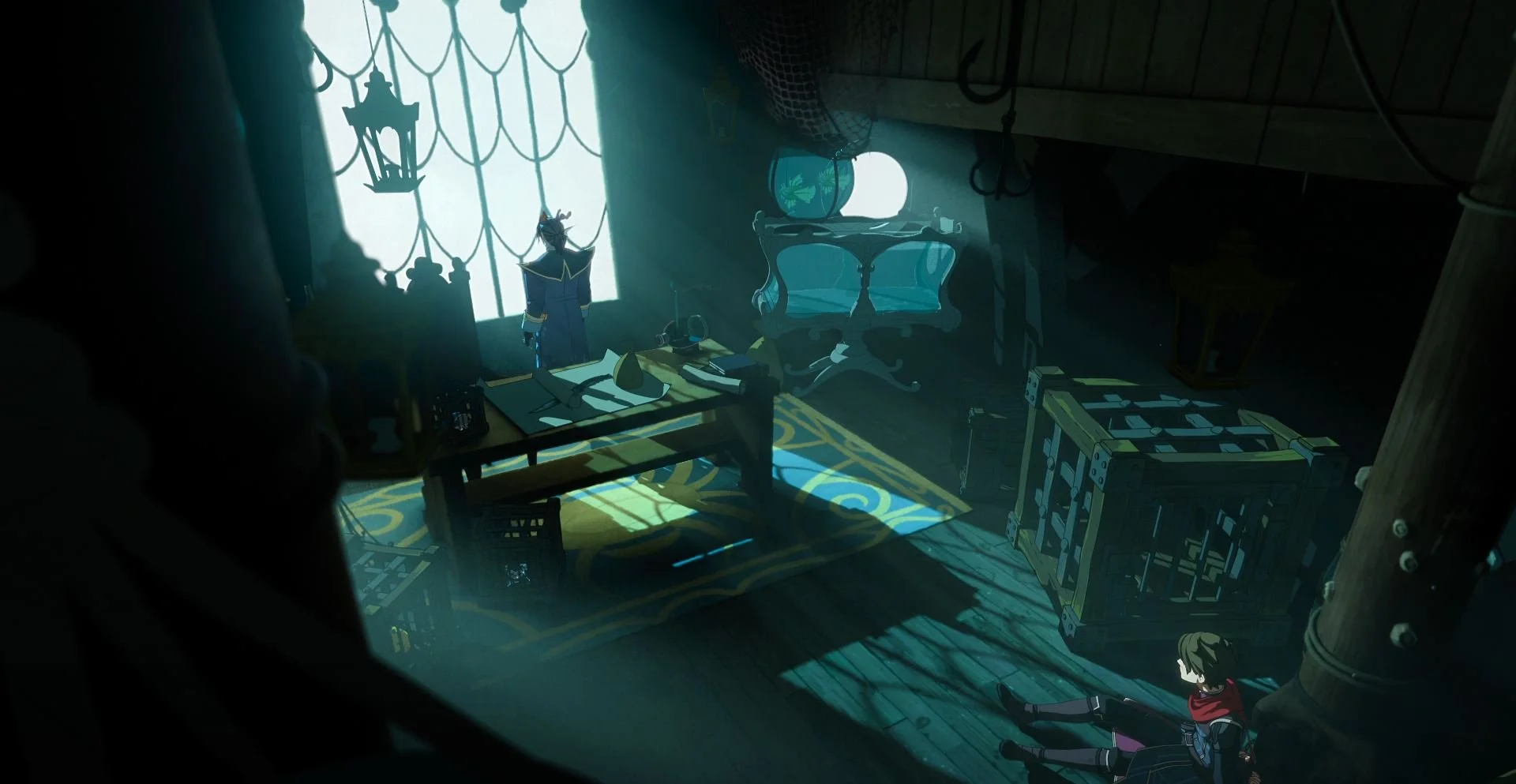 Modeled and dressed the captains quarters