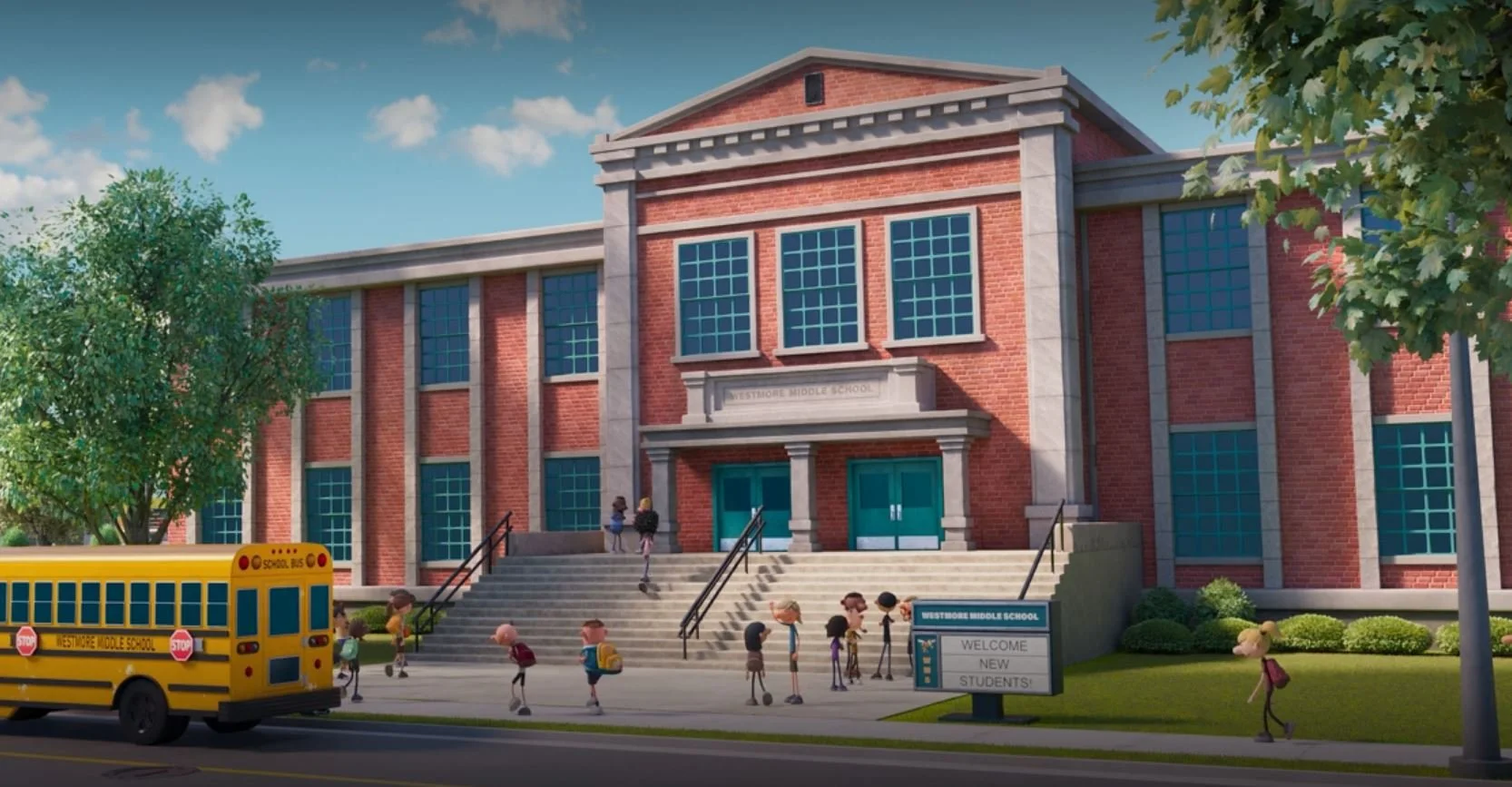 Modeled School + surroundings 