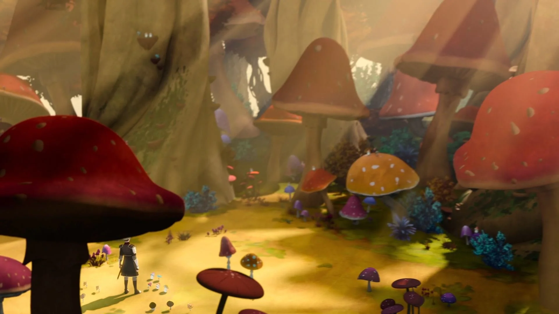 modeled and set dressed the mushroom forest