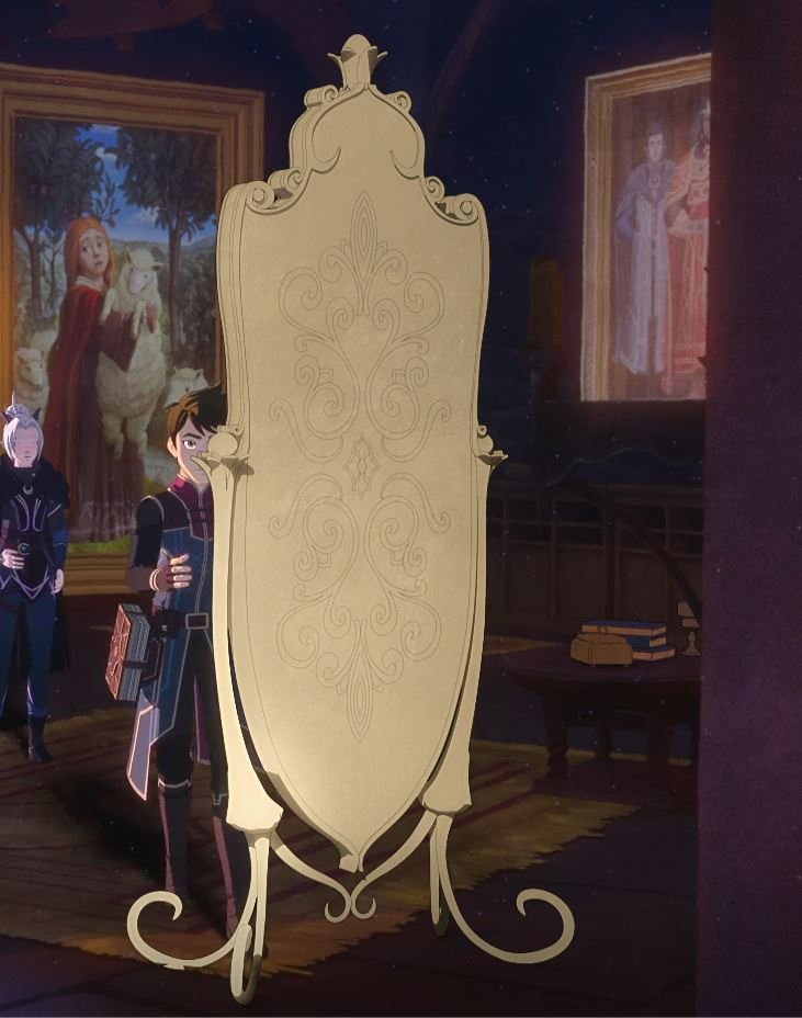 Modeled and detailed the mirror