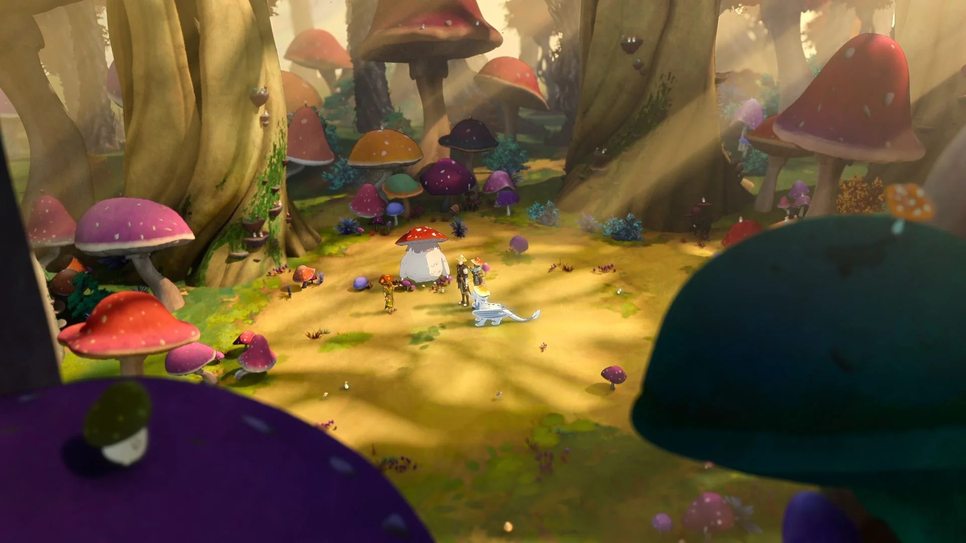 modeled and set dressed the mushroom forest