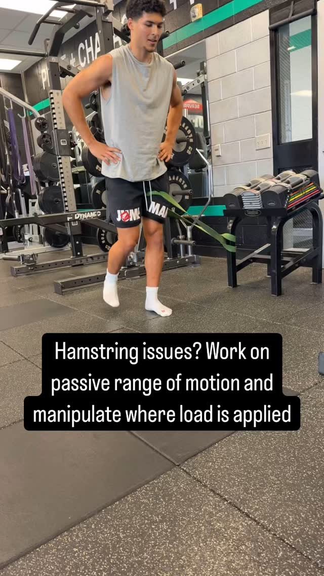 Hamstring issues? Work on passive range of motion and manipulate where load is applied #soccer #soccertraining #hamstring #hamstringworkout #hamstringstretch #hamstringstrain #strengthtraining #strengthandconditioning