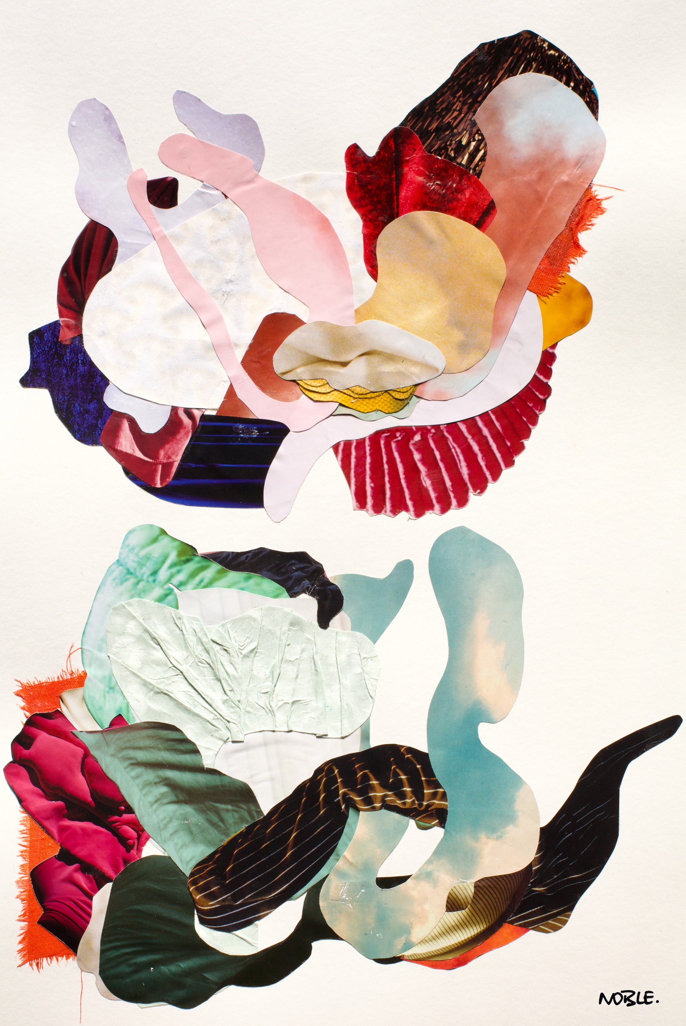 "Being Becoming," 2025,  analogue collage, 12x18 inches