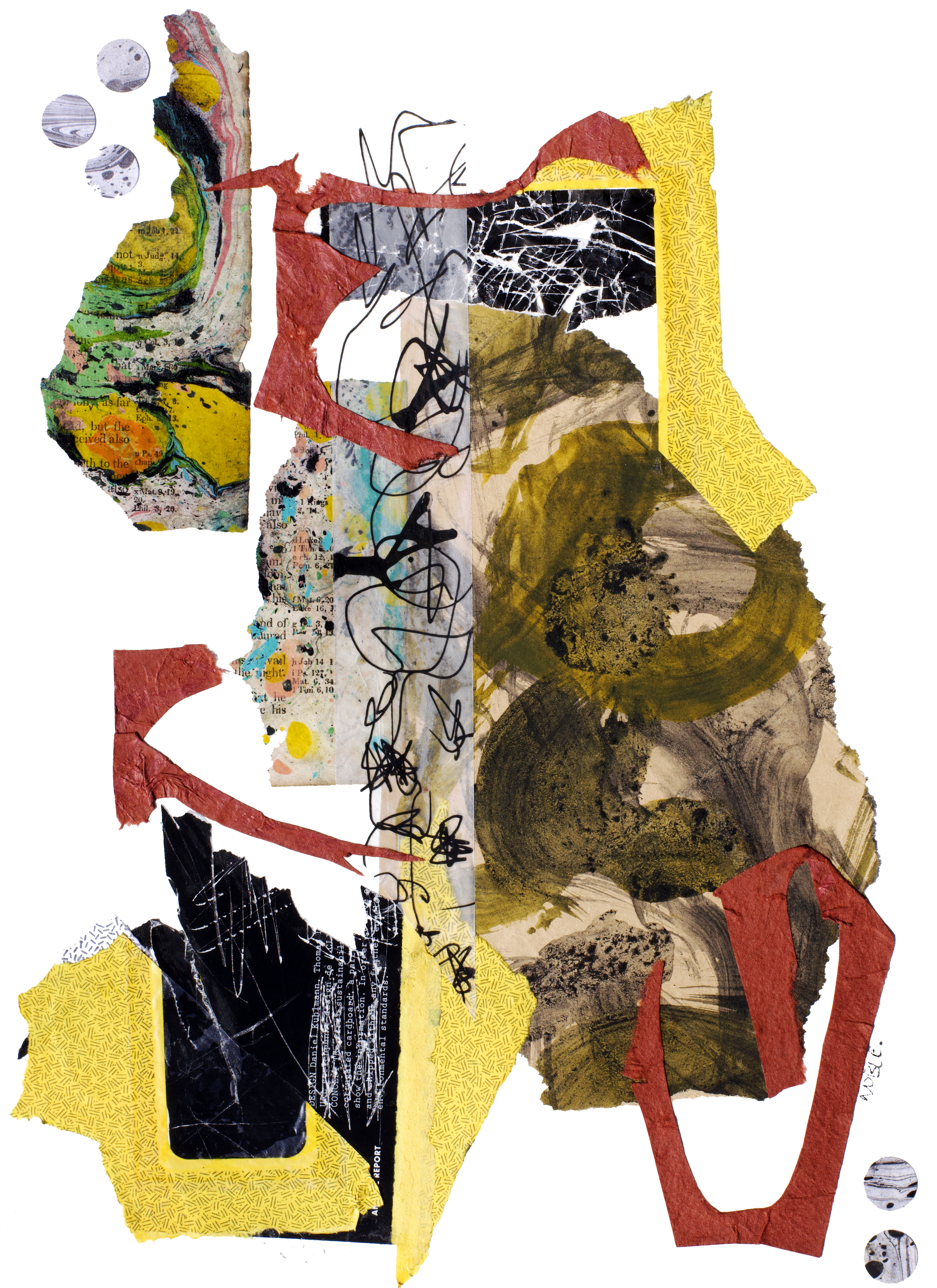 "Big Rock Candy Mountains N.2," 2026,  analogue collage, 12x18 inches