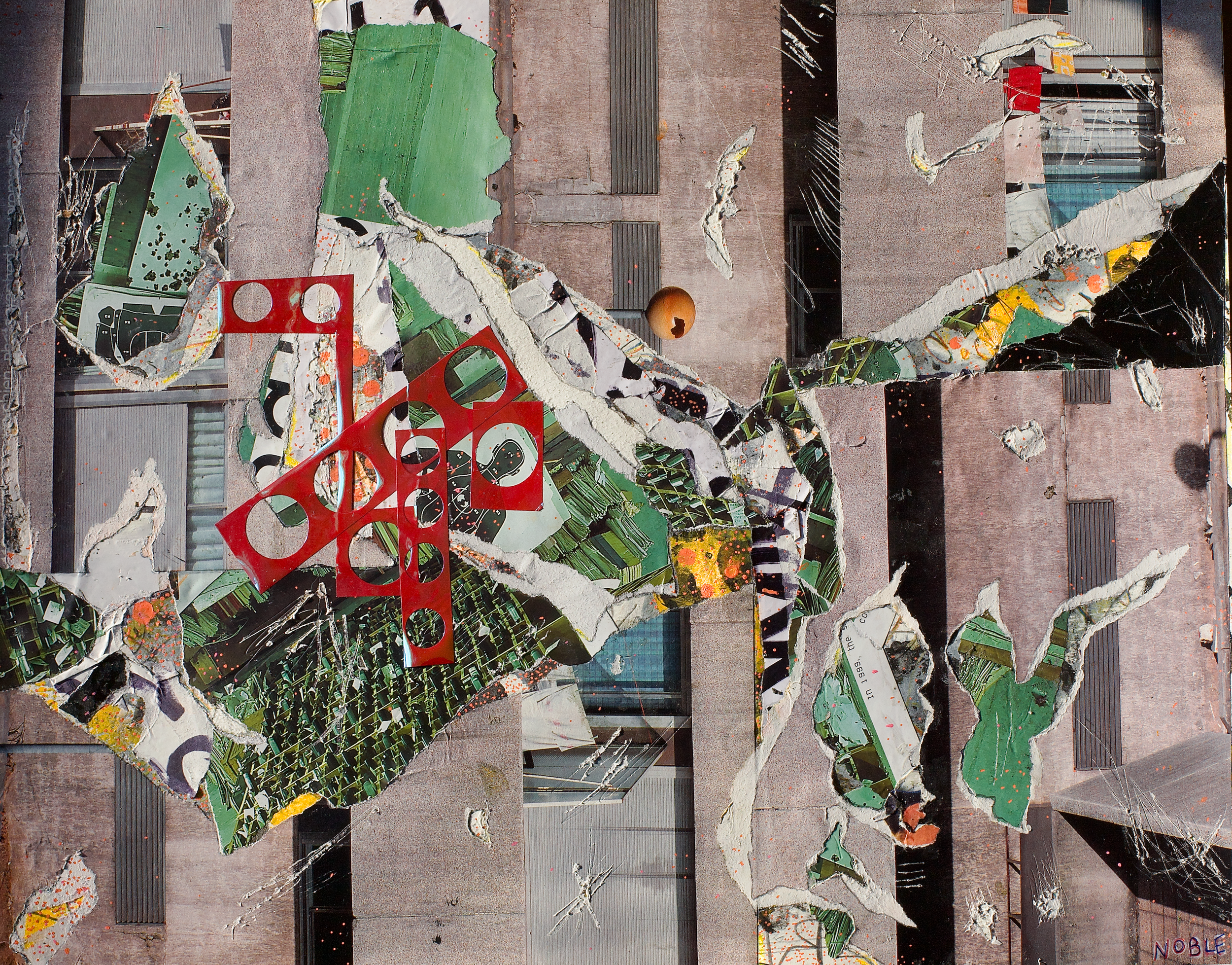 "Target Measurements," 2025, analogue collage, 18x24 inches  