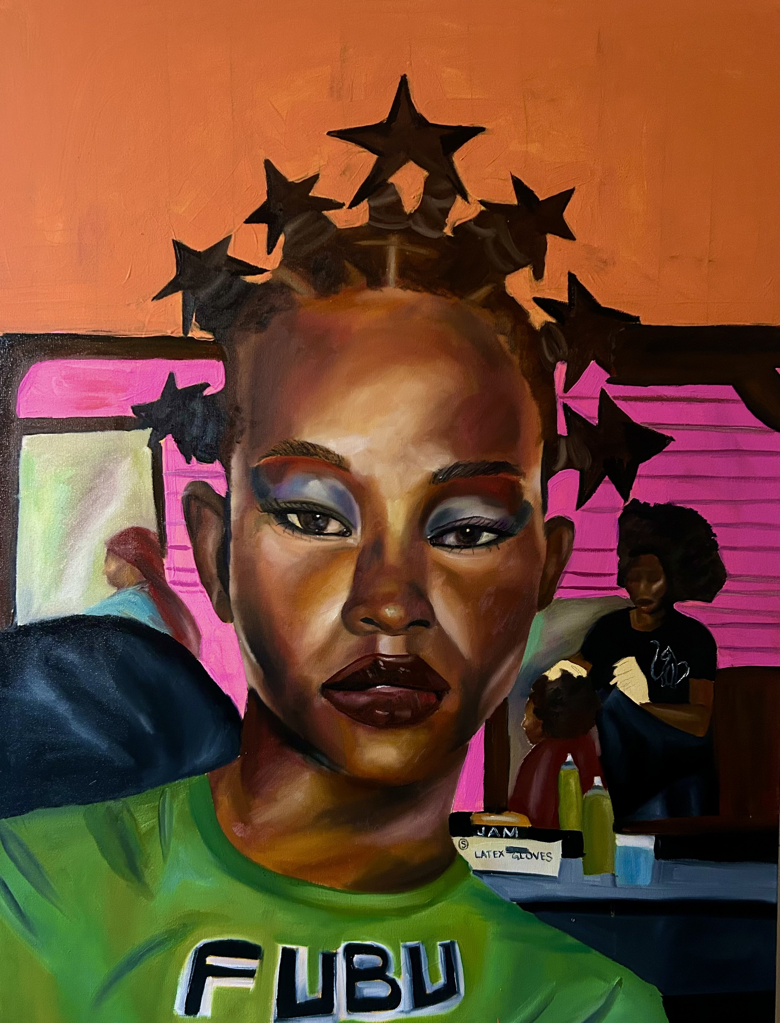 "Safe Haven," 2025, oil and acrylic on canvas, 30x40 inches 