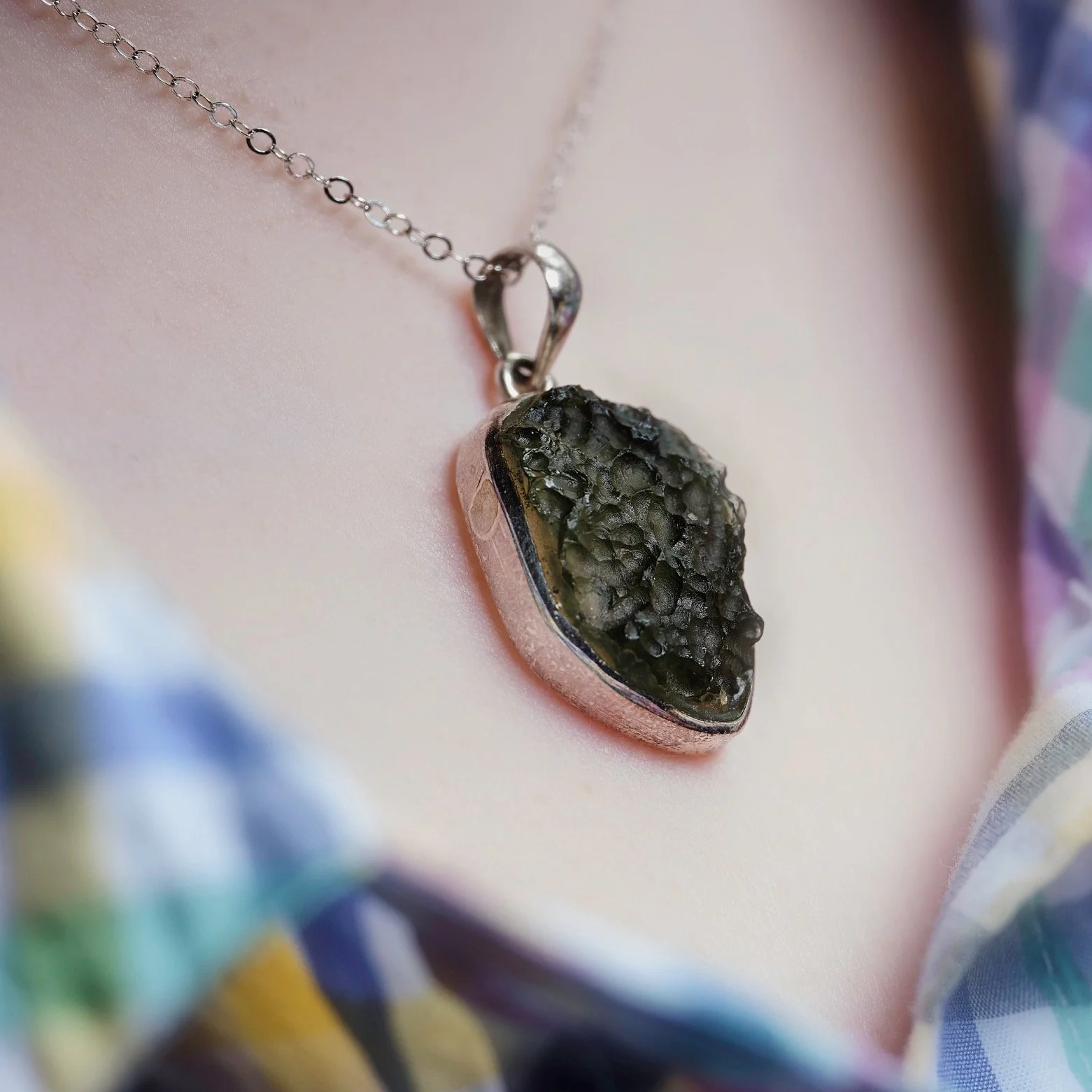 Moldavite close up