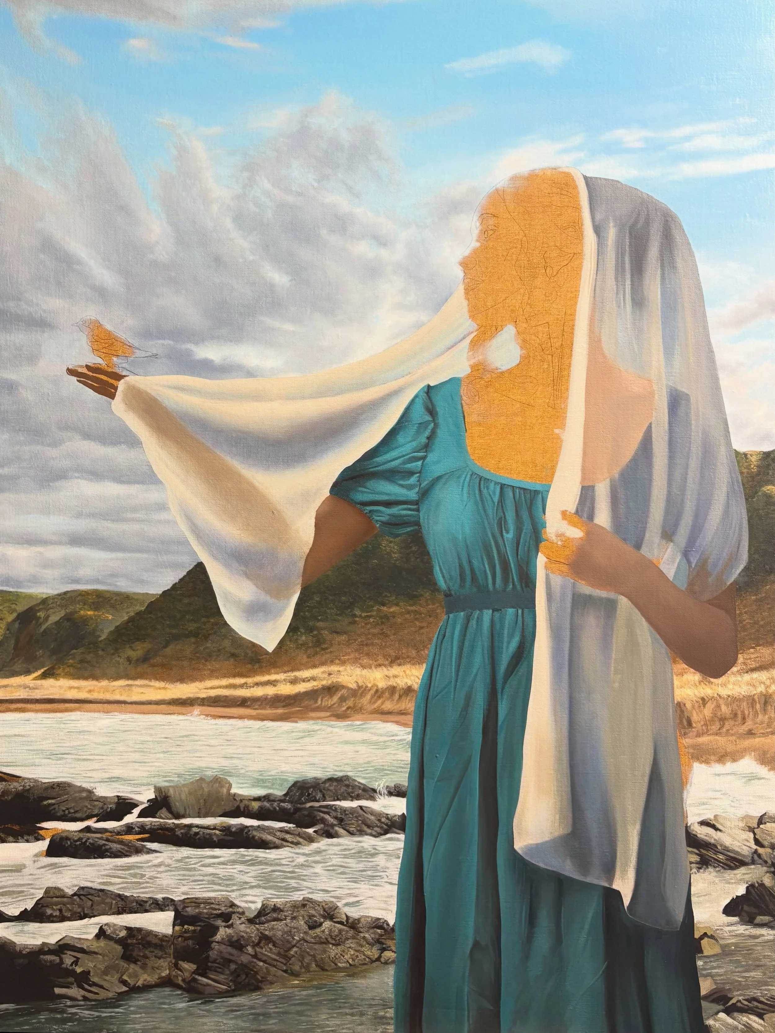Progress oil painting