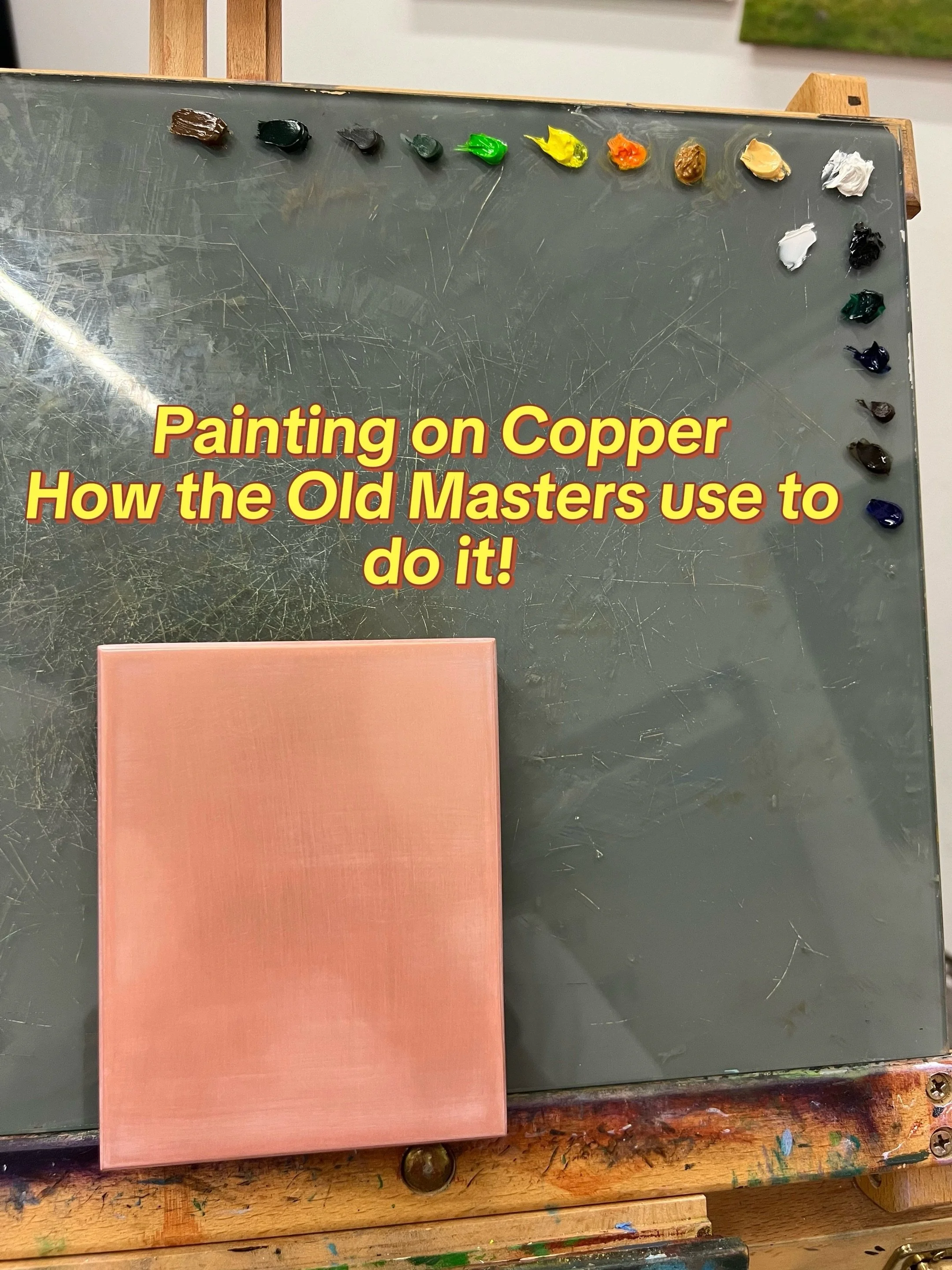 Oil painting on copper creates an exceptionally smooth, non-porous surface with zero weave, allowing fine brushwork and glazes to sit directly on top for maximum color vibrancy and a luminous, internal glow. Structurally, the rigid, inorganic metal d