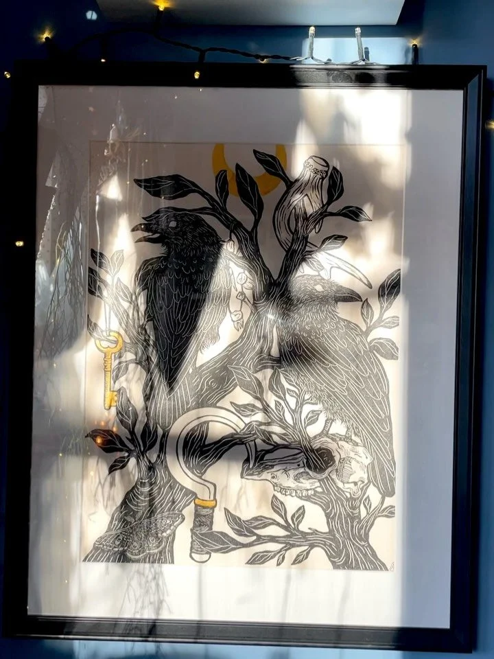 Just the sun doing its thing in the last days of the year
.
.
.
#linocut #printmaking #grabado #linograbado #crow