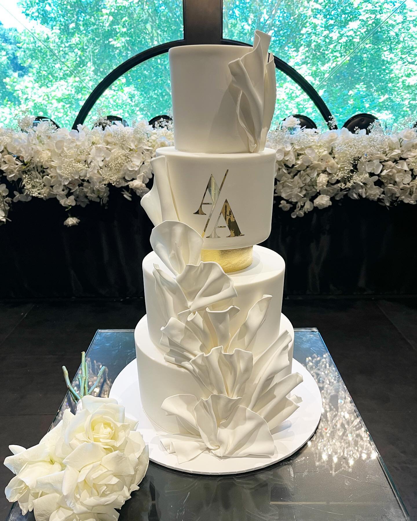 Elegant Art Deco style  cake for our couple over the weekend @doltonehouse Hyde Park, perfect match for the beautiful architectural features of the room 

#cakes

#somethingbluecakes

#sydneycakes
#weddingcakes#sydneyweddingcakes
#sydneyweddings
#whi