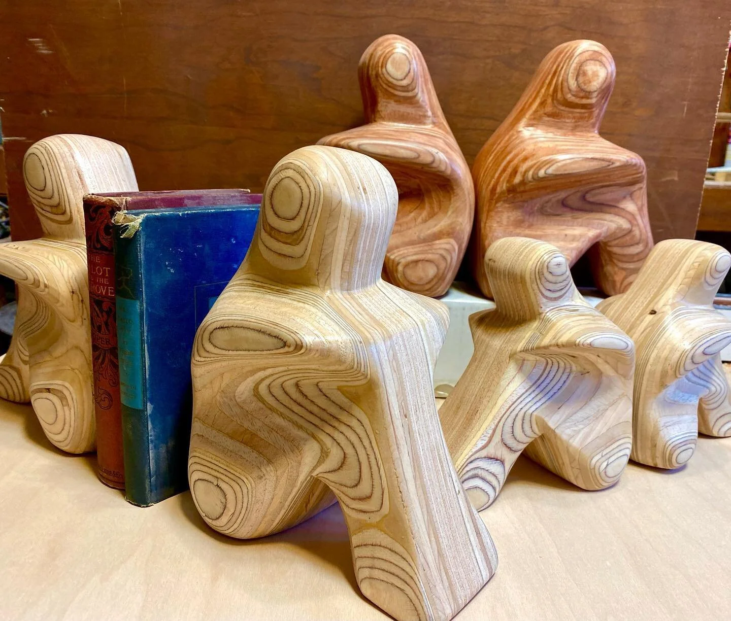 Plywood Sculpture and Birch Wood Blue