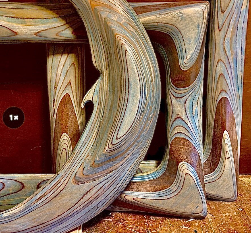 Detail of some mirrors going to Euphemia gallery.#plywoodsculpture #roberthargrave