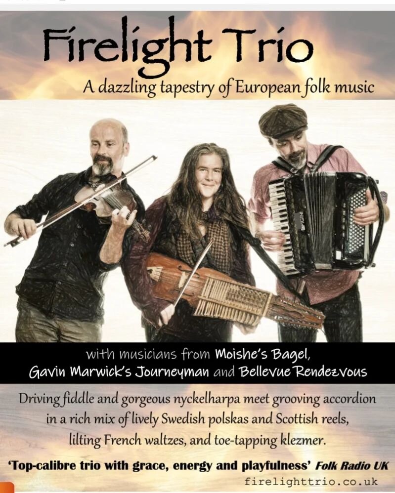 Really excited that #westbarnslive will have Firelight Trio @westbarnshall on Sat 24 Sep 7.30pm with @scotland_on_tour and @weegreenevents providing street food from 6-7.30pm . tickets https://scotlandontour.com/venue/west-barns-village-hall/