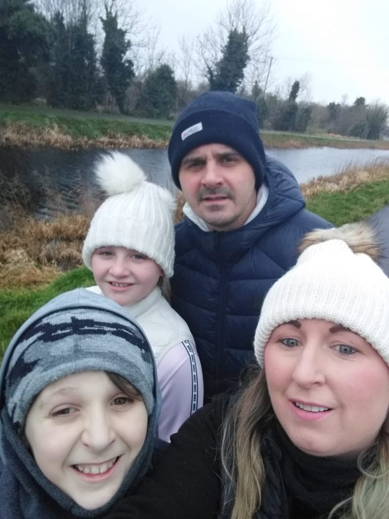Fitzpatrick family taking part in the post Christmas Virtual 5k for Westmeath Camogie
