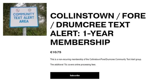 Sign-up Online for Community Alert 2023/4 — Collinstown