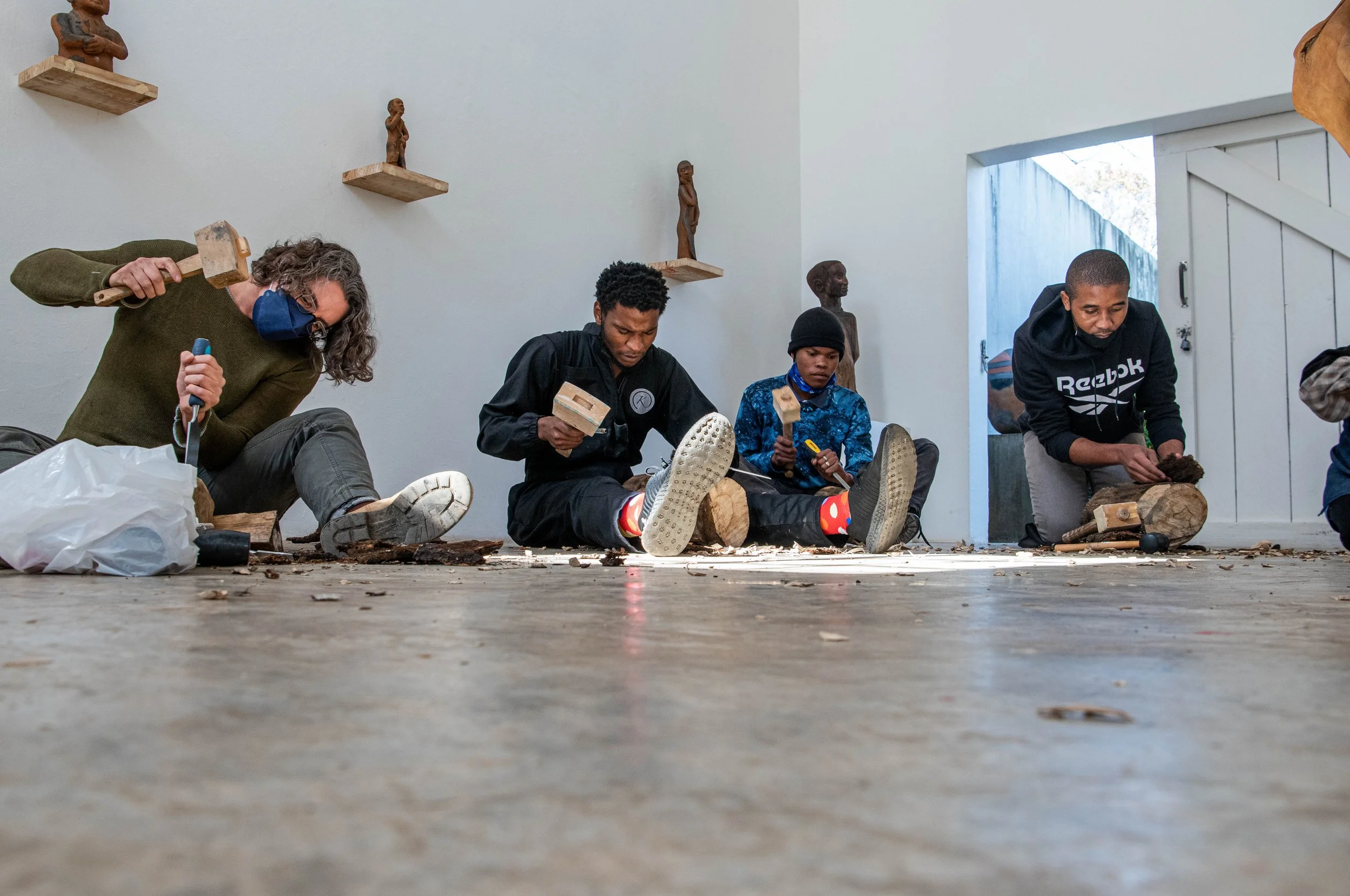 Workshop with Noria Mabasa. NIROX Residency Studio (3 June 2022). Photo_Lucky Lekalakala. Image courtesy of NIROX Foundation_52.jpg