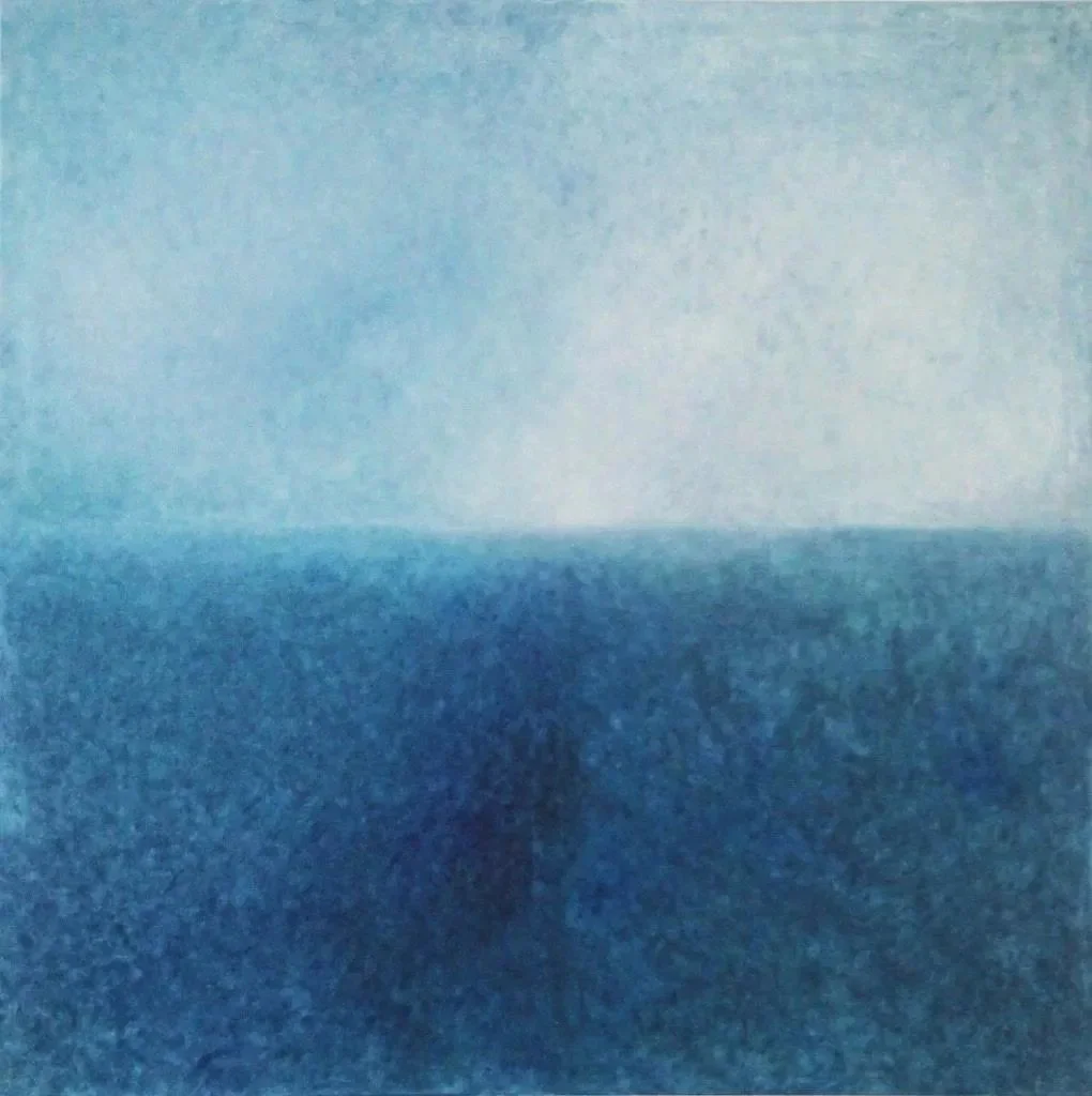 Calming blue abstract background for holistic wellness