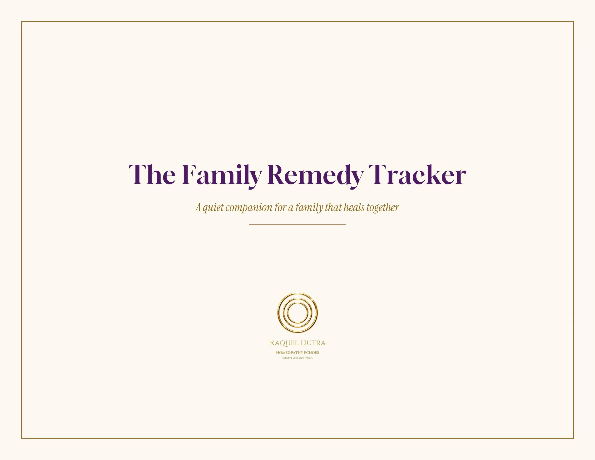 The Family Remedy Tracker