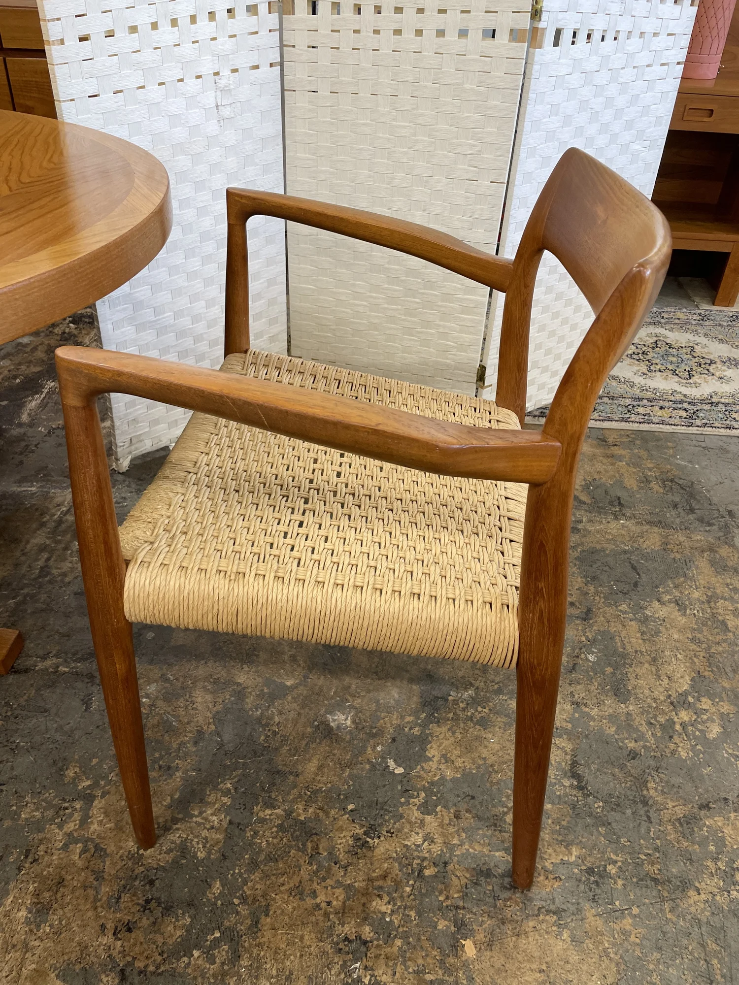 8) Niels Otto Moller Model 75 Dining chairs — Contact Modern Mid