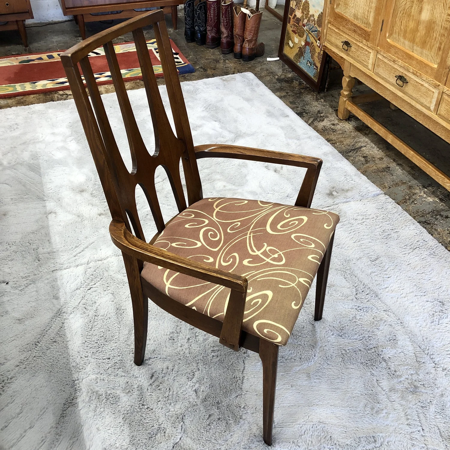 Broyhill Brasilia Walnut Dining Chair — Contact Modern Mid-Century