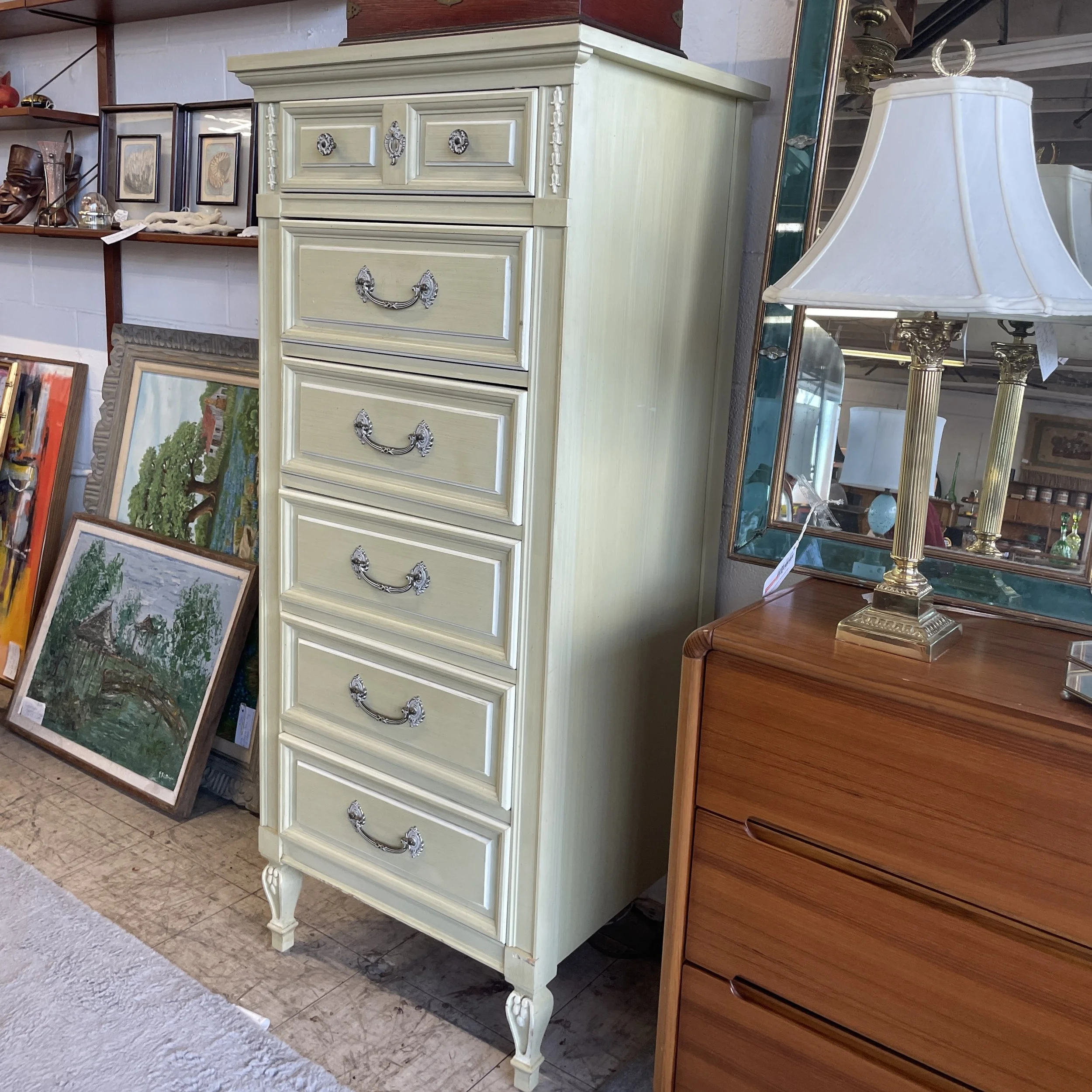 Vintage Green Lingerie Dresser