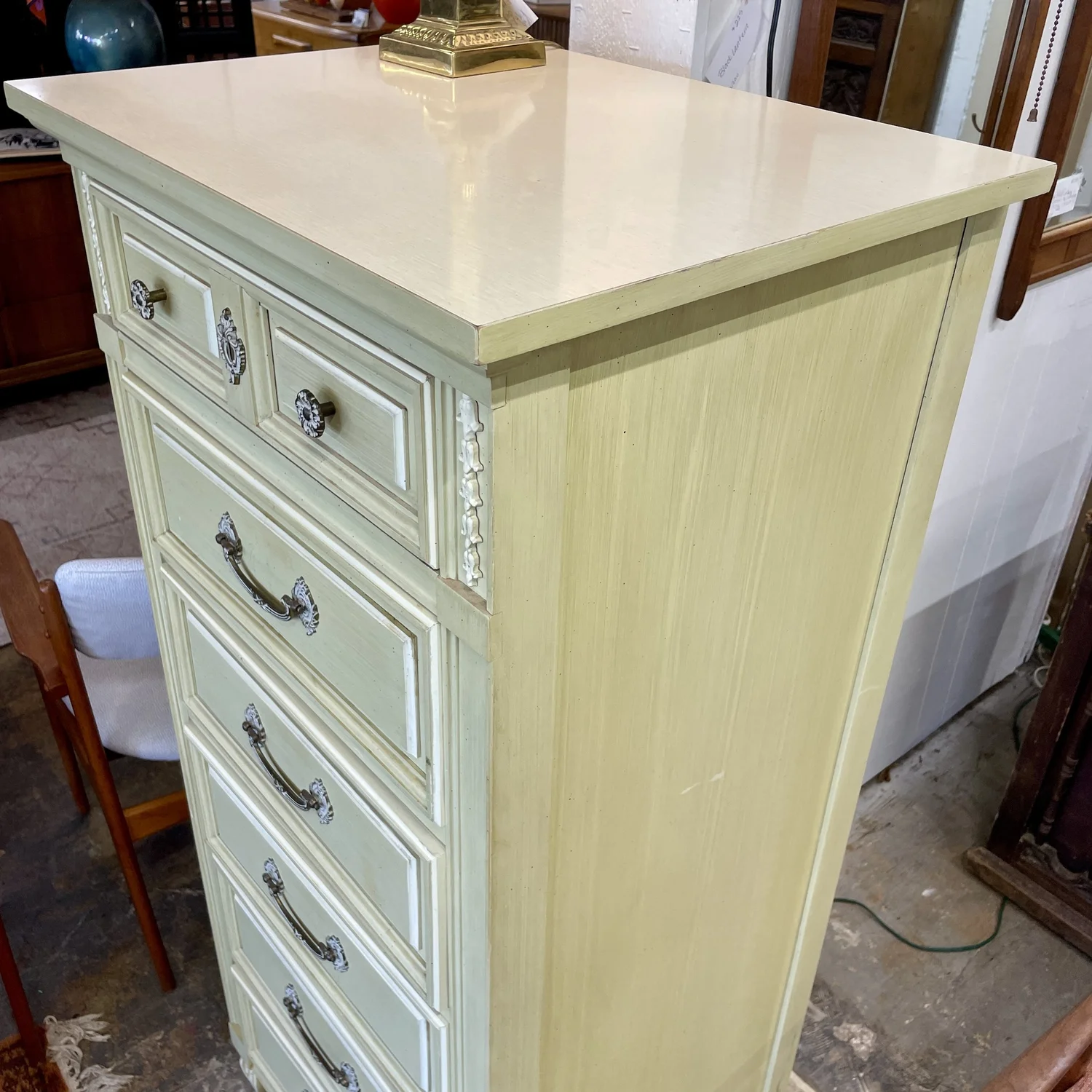 slim fit dress slacks Green Chest of Drawers, Original Paint – McIntosh Cottage Antiques main image 0