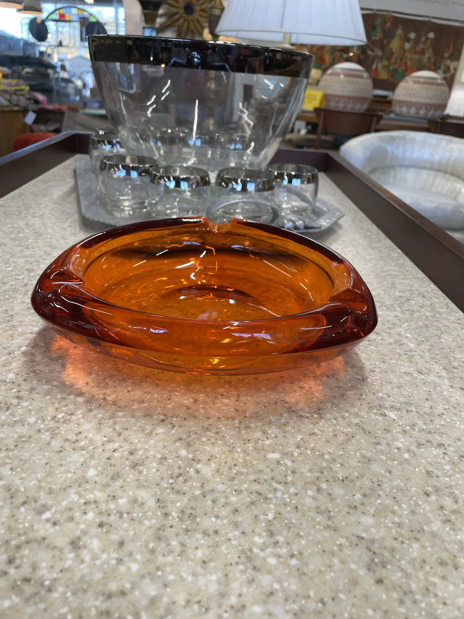 VIKING GLASS ASHTRAYバイキング 灰皿70's VIKING GLASS ASHTRAYバイキング 灰皿70's VIKING GLASS ASHTRAY