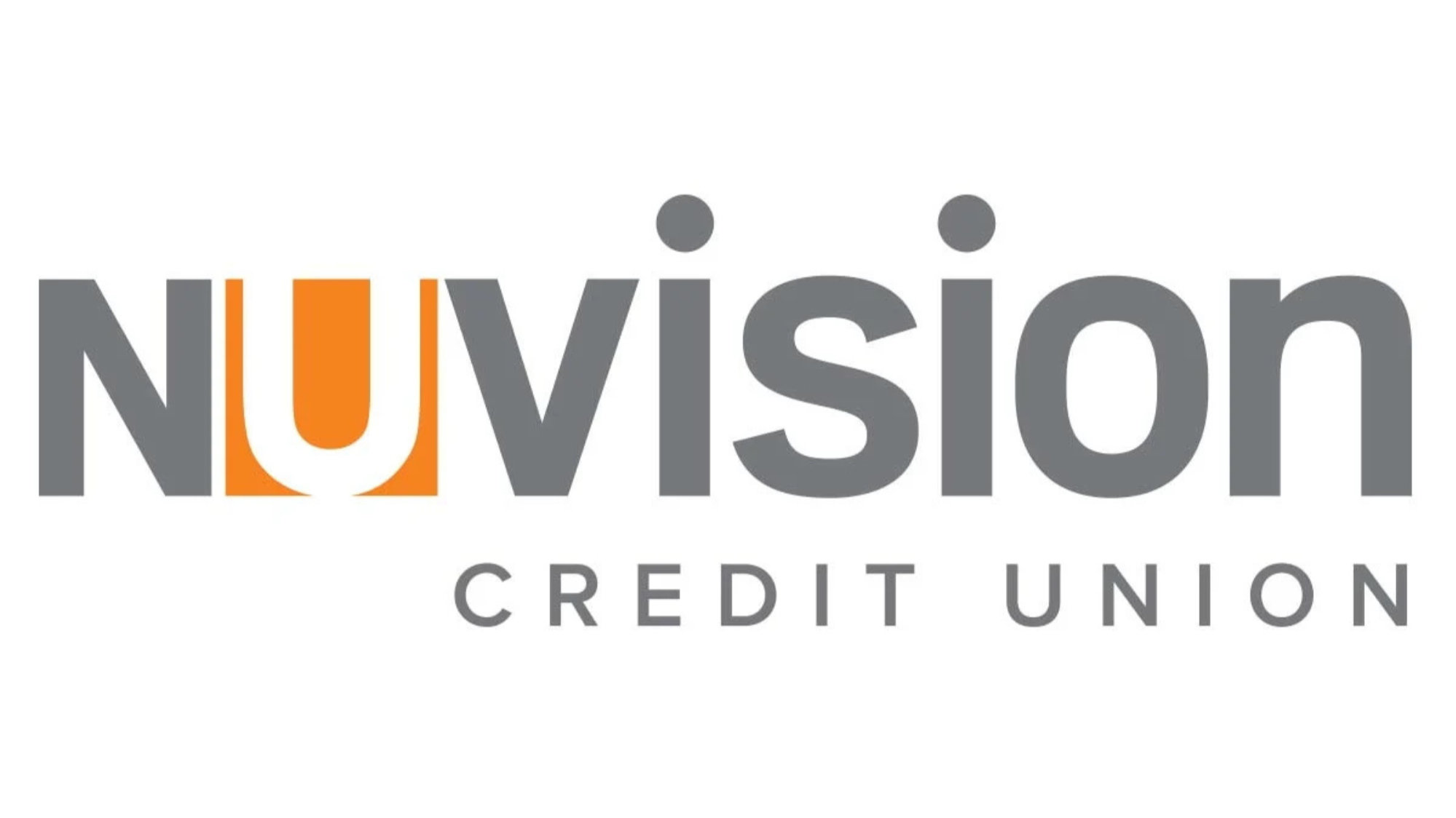 Nuvation Credit Union logo with stylized text and orange accent in the letter 'U'